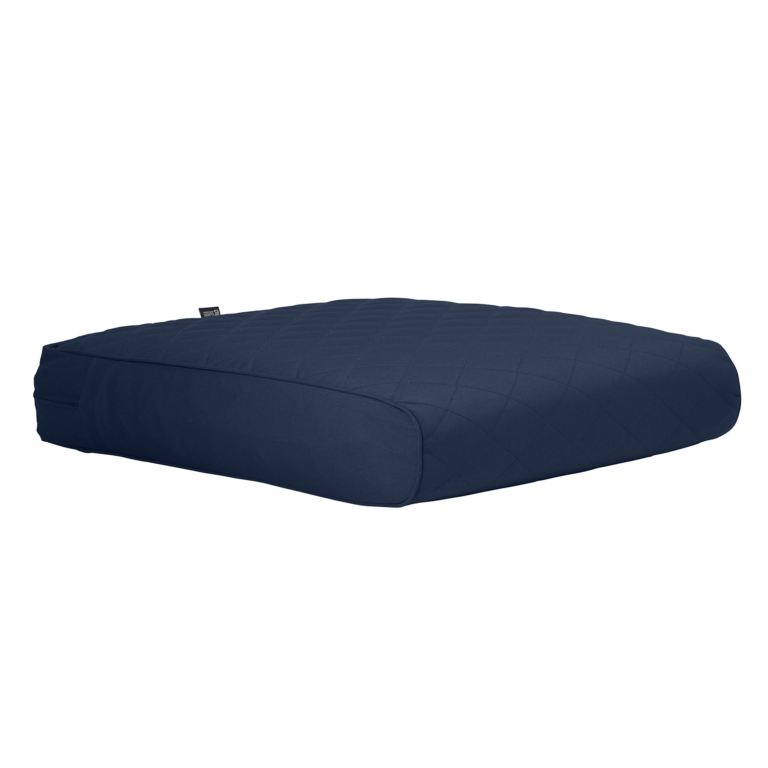 Montlake FadeSafe Water-Resistant Lounge Cushion Cover - Navy Blue for Outdoor Patio