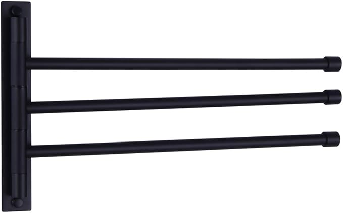 Stainless Steel Swing Arm Towel Bar - Adjustable Wall Mounted Towel Rack for Bathroom, Kitchen & Laundry Room - Rustproof & Space Saving Design