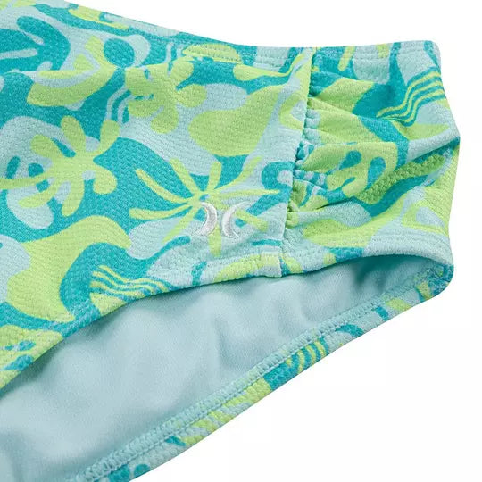 HURLEY® Junior Girls' High Waist Two Piece Bikini Swimsuit for Teens [Size 7-16] - Perfect for Beach Vacations, Pool Parties & Summer Getaways