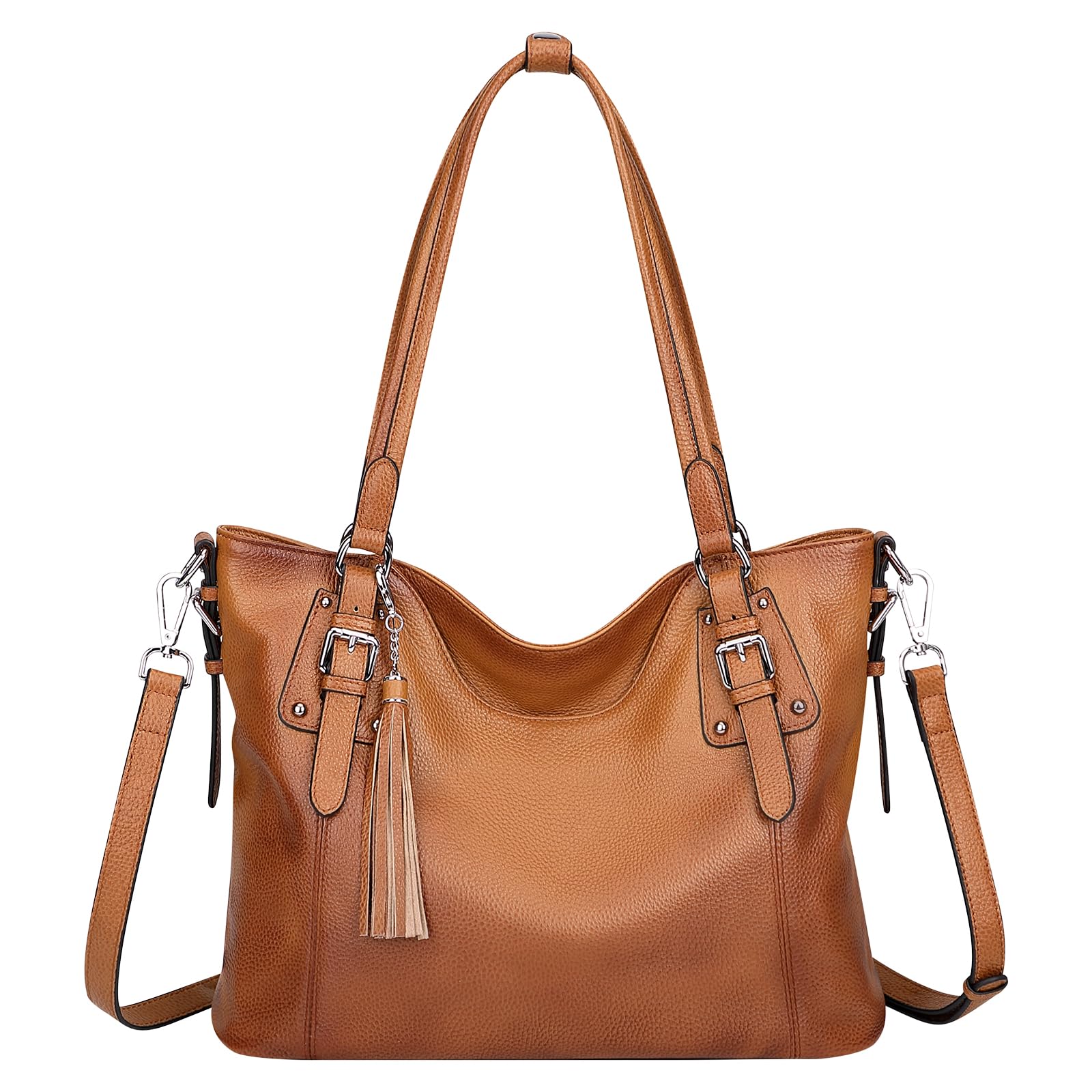 Genuine Leather Women's Shoulder Bag - Stylish Tote & Crossbody Purse for Ladies - Soft & Durable Handbag - Perfect for Work, Travel & Everyday Use