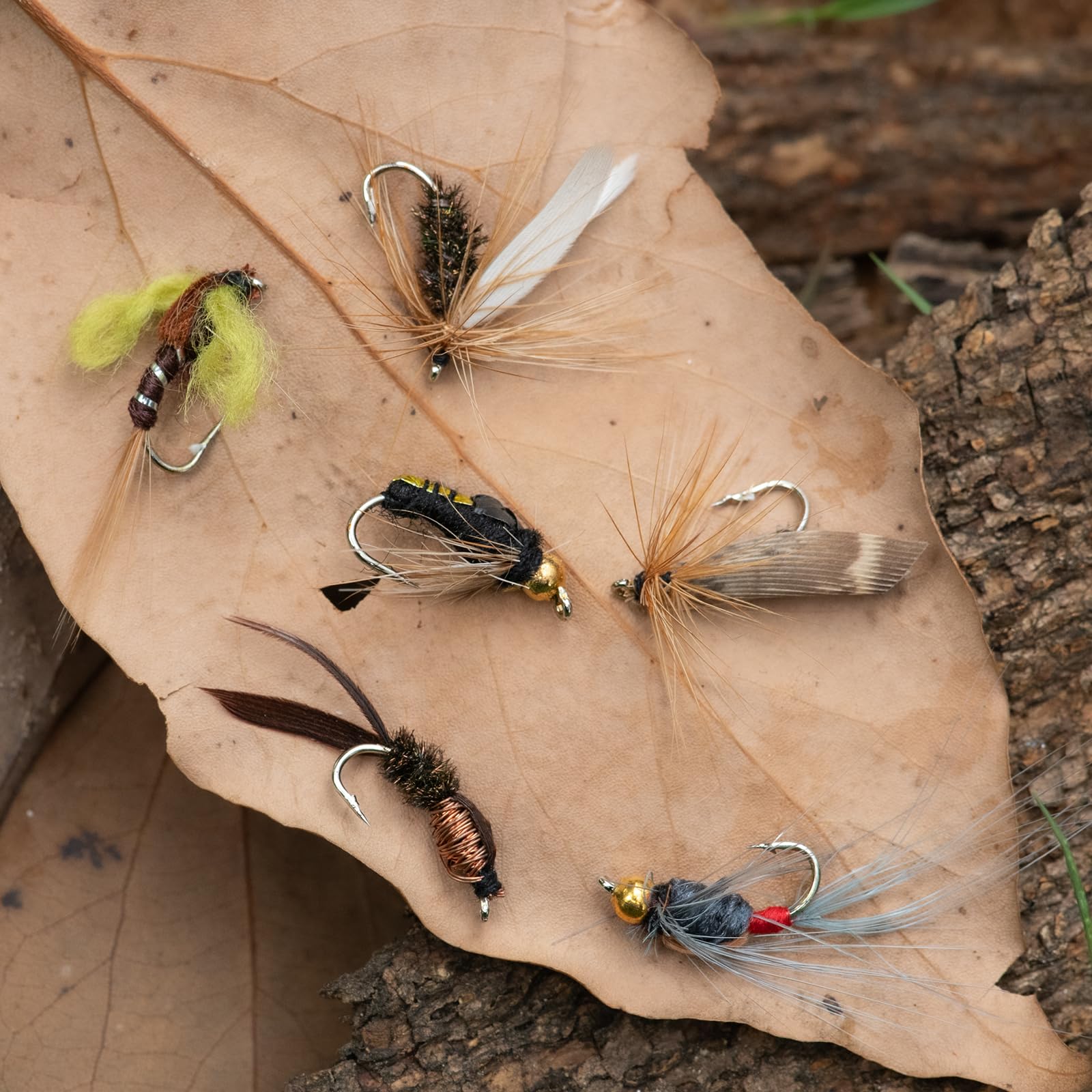 Goture 30pcs Fly Fishing Flies Kit - Dry Flies, Wet Flies, Streamers & Nymphs for Trout, Bass, Steelhead & Salmon - Perfect Fly Fishing Lures & Gifts for Men (Great for Freshwater & Saltwater Fishing)