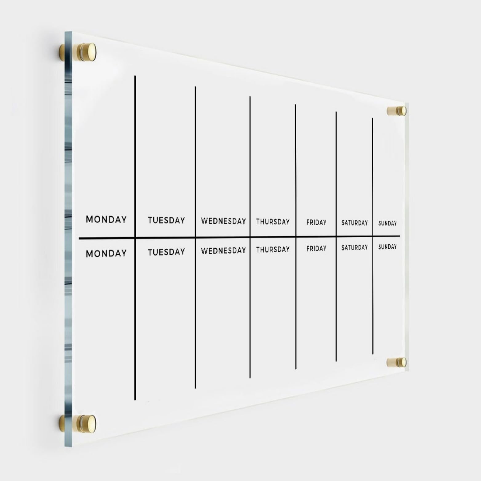Two Week Planner Acrylic Weekly Wall Calendar - Personalized 2025 Dry Erase Calendar with To-Do List | Transparent Schedule Organizer for Office, Home & School Planning | Perfect for Productivity & Time Management