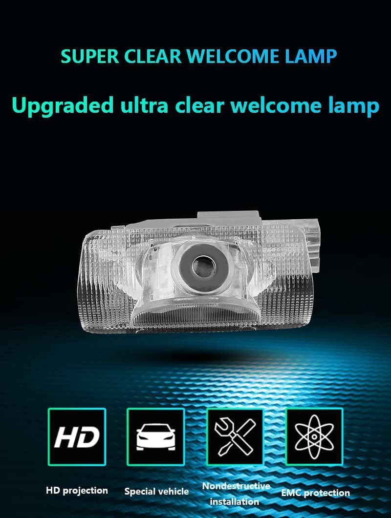 Premium LED Ghost Shadow Car Door Lights for Tesla - Ultra-Bright Tesla Logo Projector Welcome Lights with 3-Year Warranty (White, 2-Pack + Free Microfiber Towel) - Perfect for Nighttime Safety & Custom Tesla Accessories