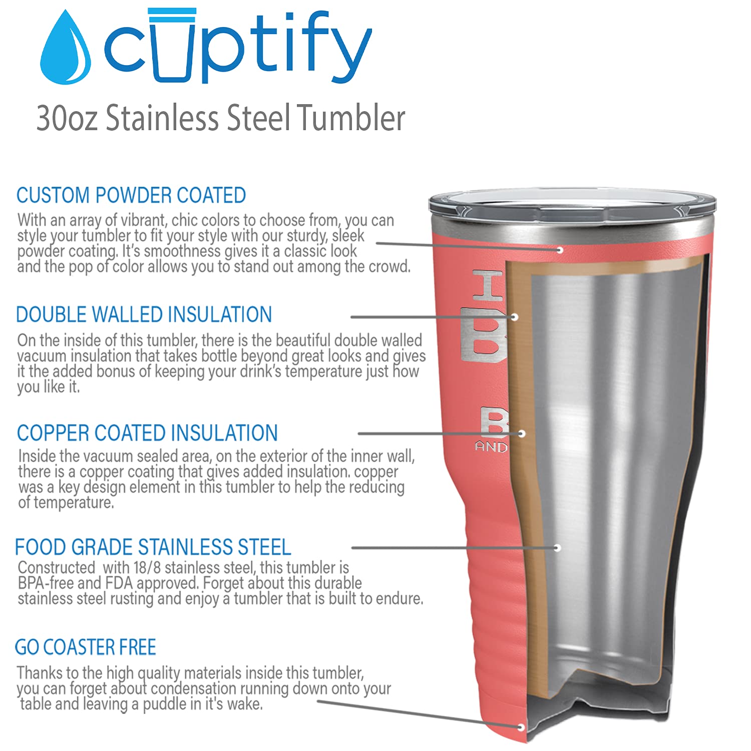 30 oz Laser Engraved Guava Cheerleading Tumbler - Insulated Stainless Steel Cup with Lid & Big Bow Design - Perfect for Sports Games, School Events & Gift Giving
