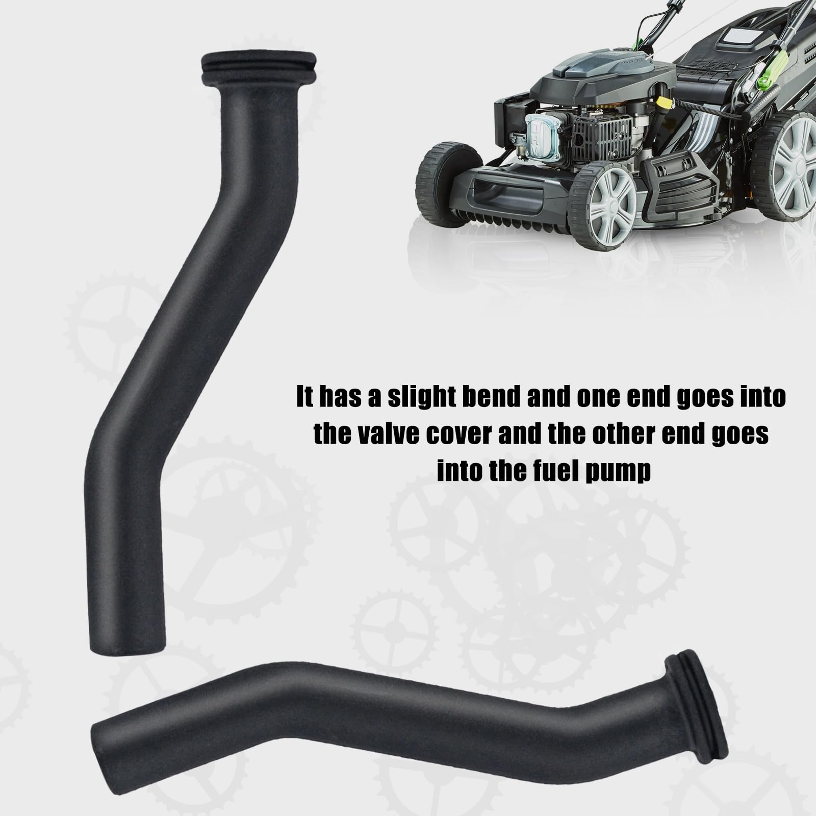 2PCS 3-Inch Rubber Vacuum Tubing Hoses - Replacement Parts for Briggs & Stratton Lawn Mowers, Tractors & Small Gas Engines (Fits Models 596163, 797408) - Durable Fuel & Air Transfer Solution for Outdoor Power Equipment Maintenance