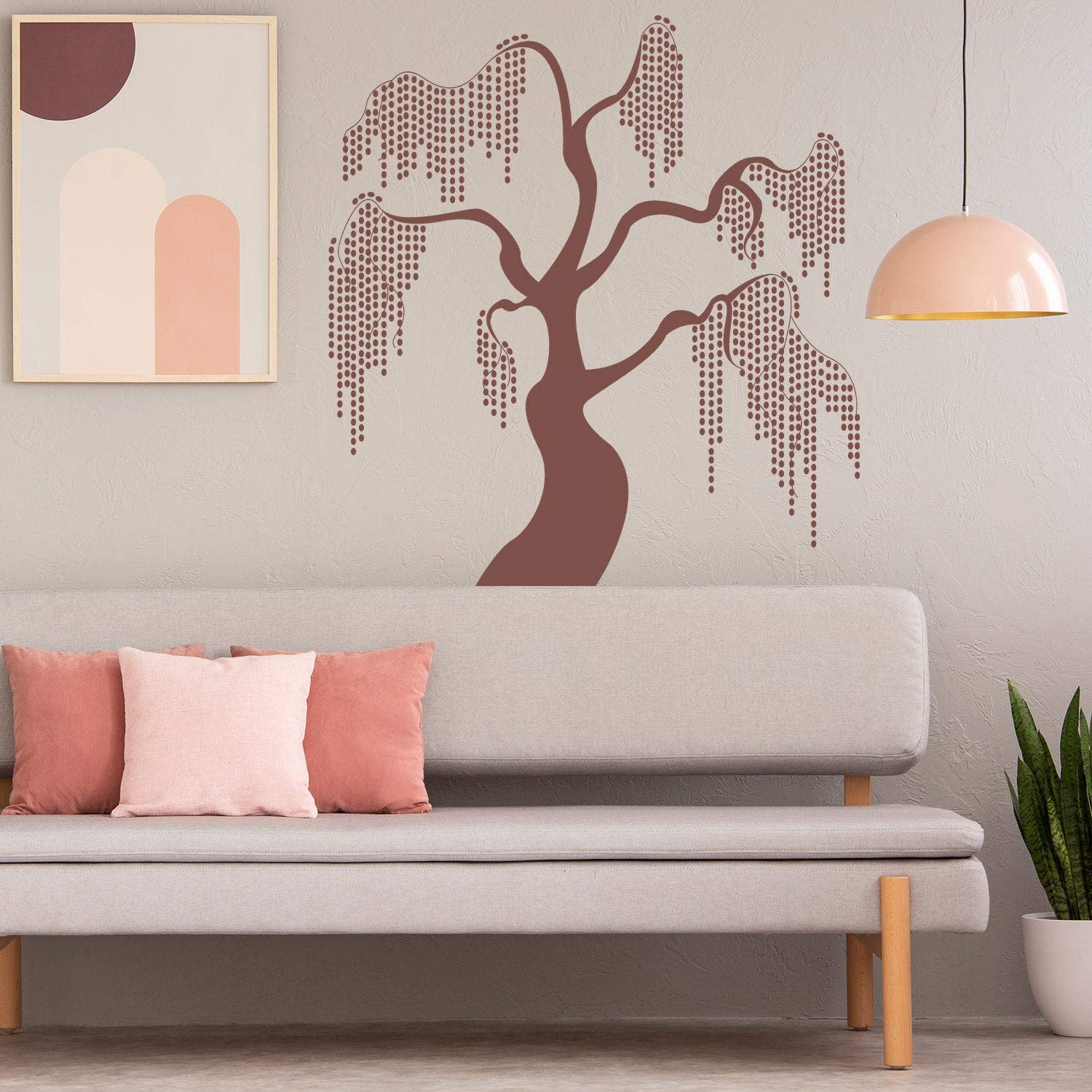 Willow Tree Wall Decal - Large Waterproof Vinyl Sticker for Nursery, Bedroom & Home Decor - Nature-Inspired Branch Art Mural for Lovely Interior Design