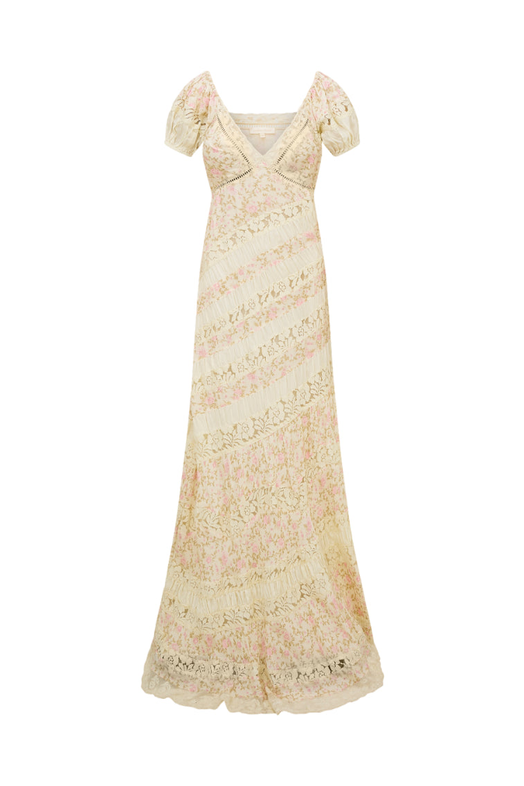Verene Floral Maxi Dress for Women - Elegant Long Summer Dress with Floral Print - Perfect for Beach, Vacation, and Special Occasions