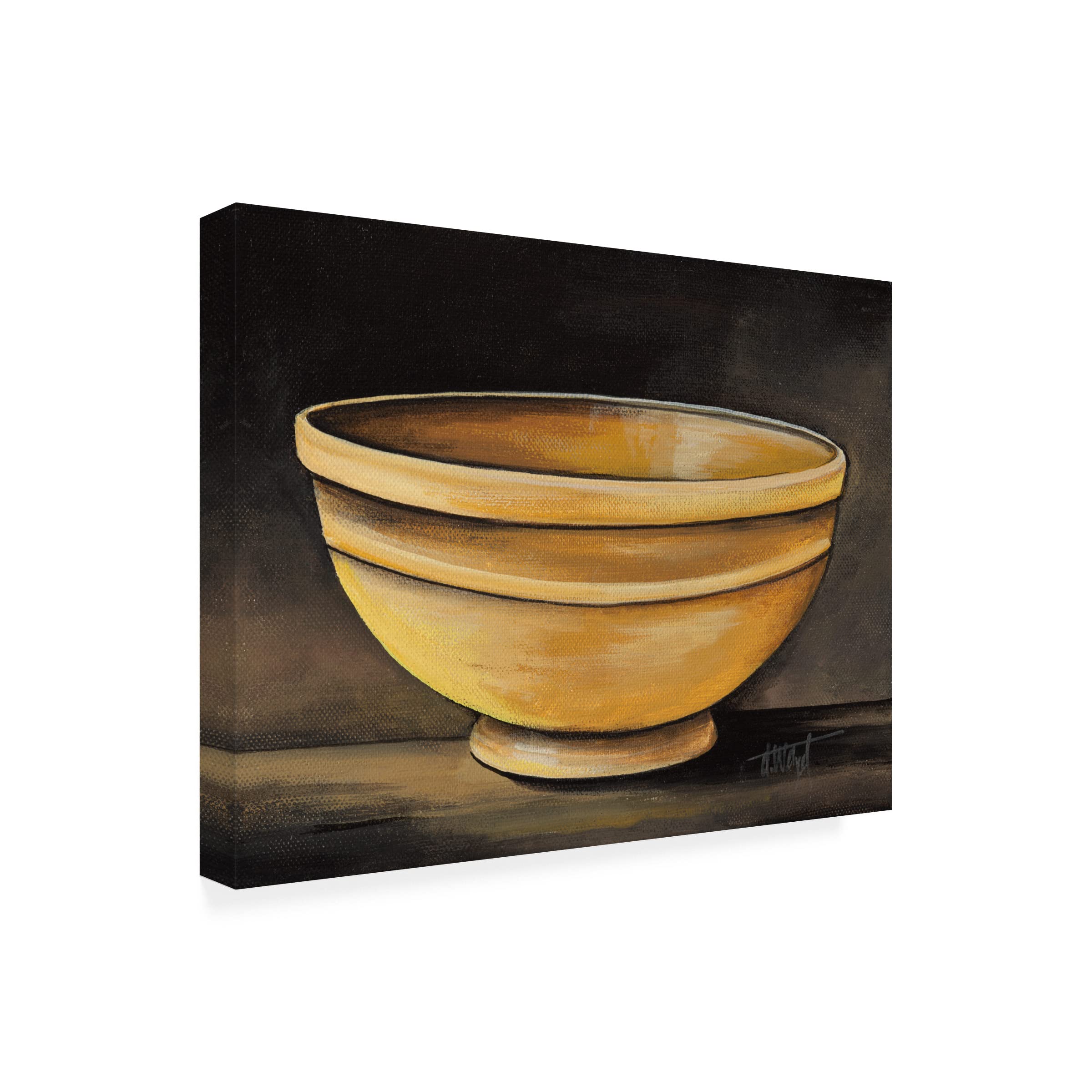 Debbi Wetzel 'Yellow Bowl' Canvas Wall Art Print - Modern Kitchen Decor for Home & Dining Room | Trademark Fine Art Collection