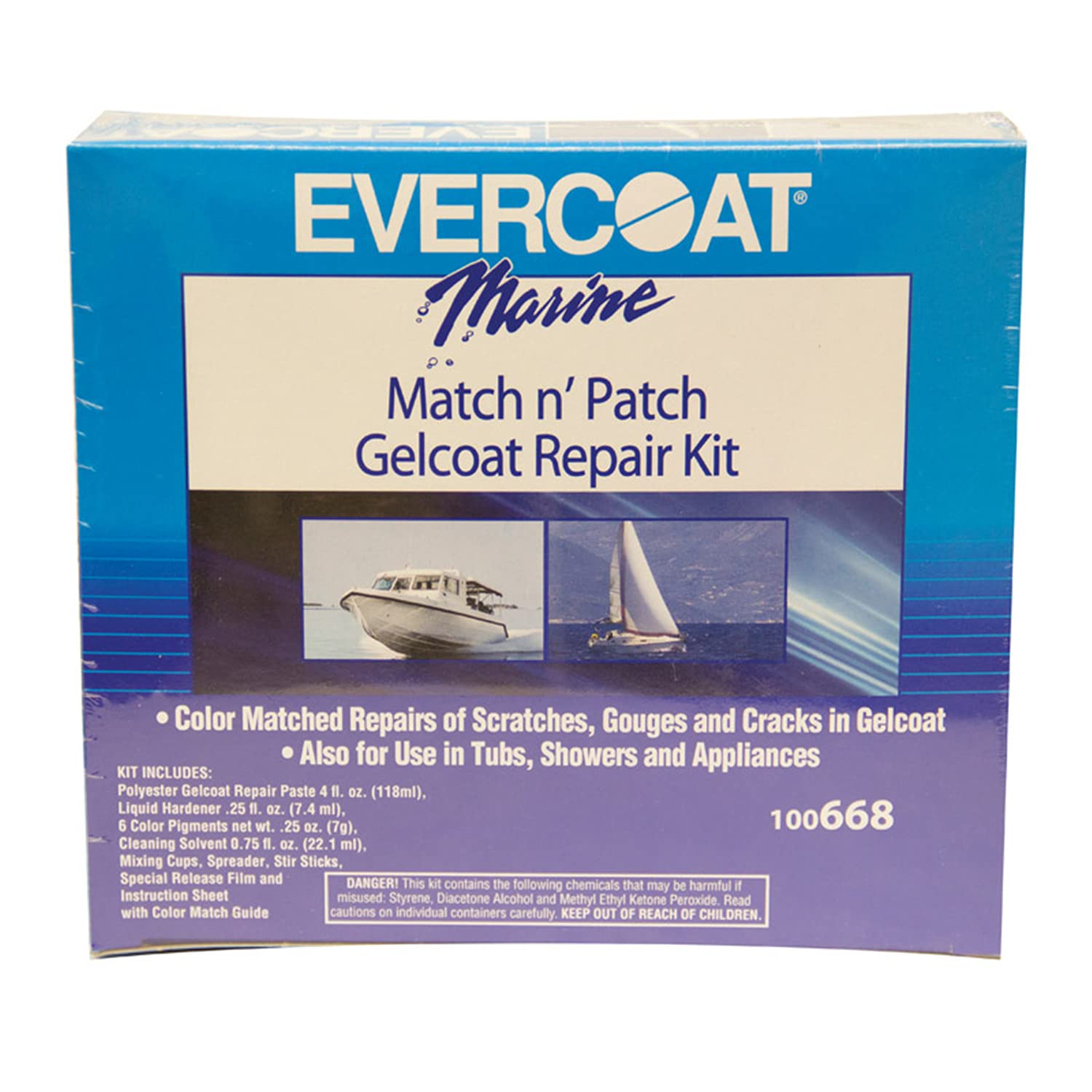 Gel Coat Repair Kit for Boats & RVs - Professional Fiberglass Surface Restoration Kit | Fix Scratches, Cracks & Chips on Marine & Automotive Surfaces
