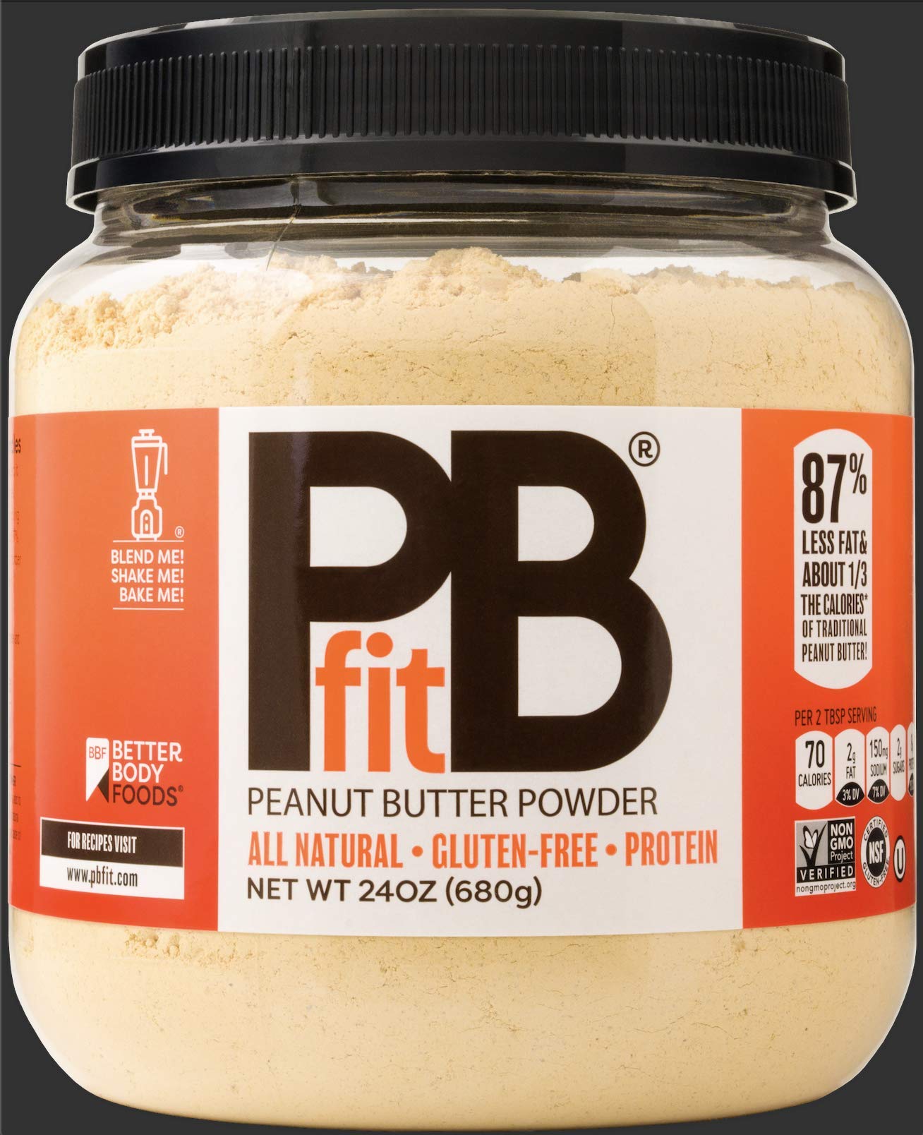 Organic PBfit Peanut Butter Powder, 24 oz (3-Pack) - Low Fat, High Protein, Gluten-Free for Smoothies, Baking & Healthy Snacks