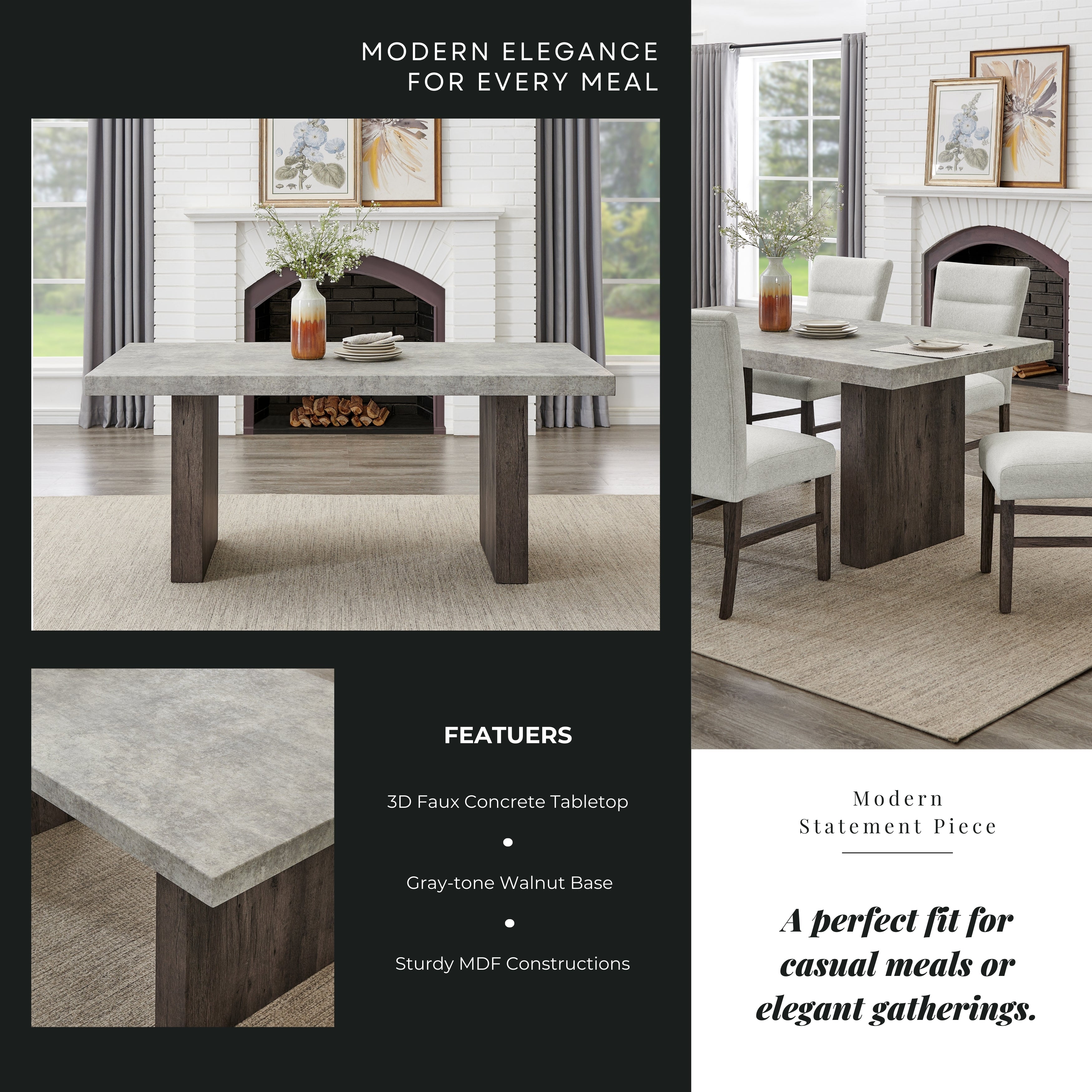 Roundhill Furniture Sorlen Modern 72