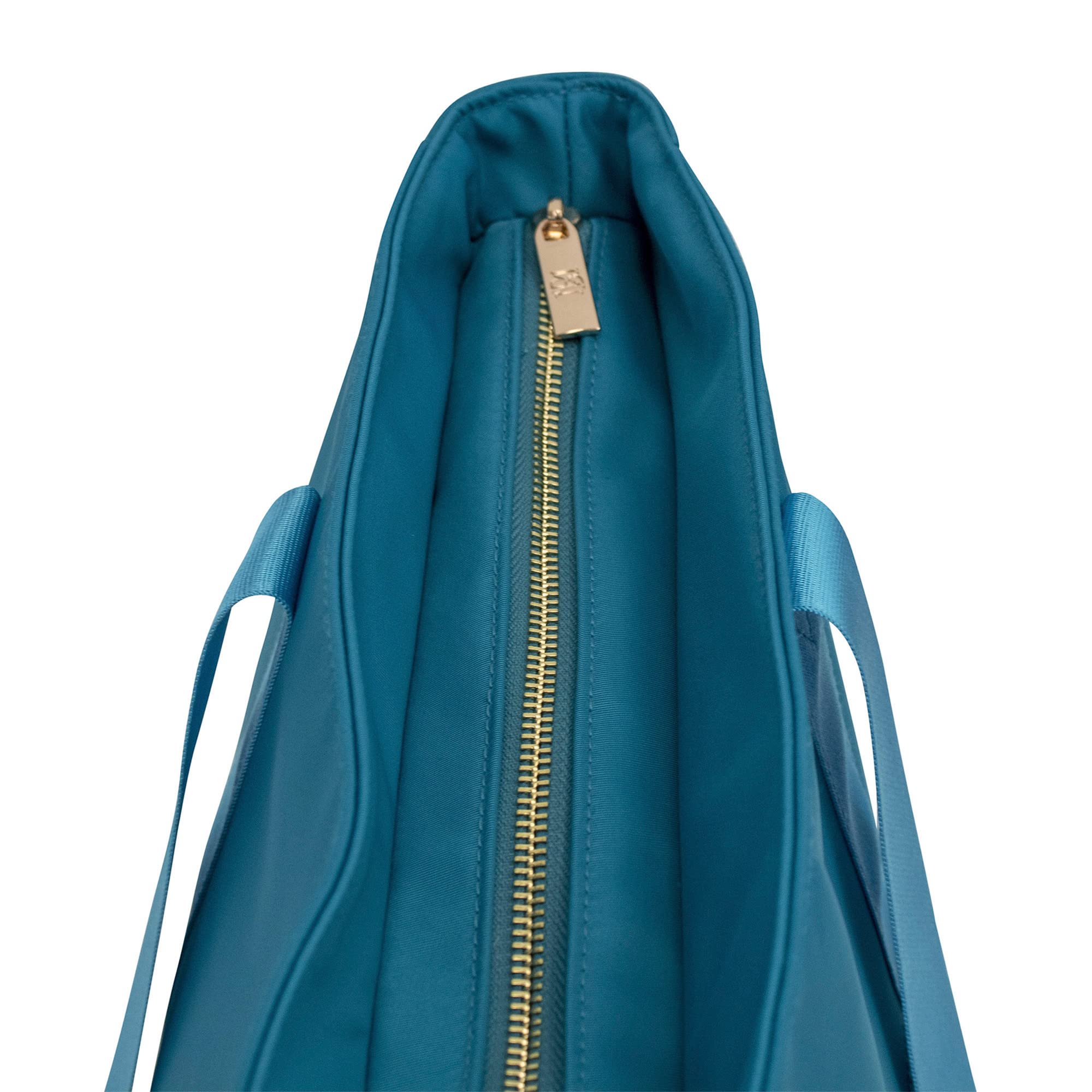 Badgley Mischka Nylon Weekender Travel Tote Bag - Lightweight Packable Carry-On Duffel for Women | Perfect for Weekend Getaways, Business Trips & Airplane Travel (Aqua Blue)