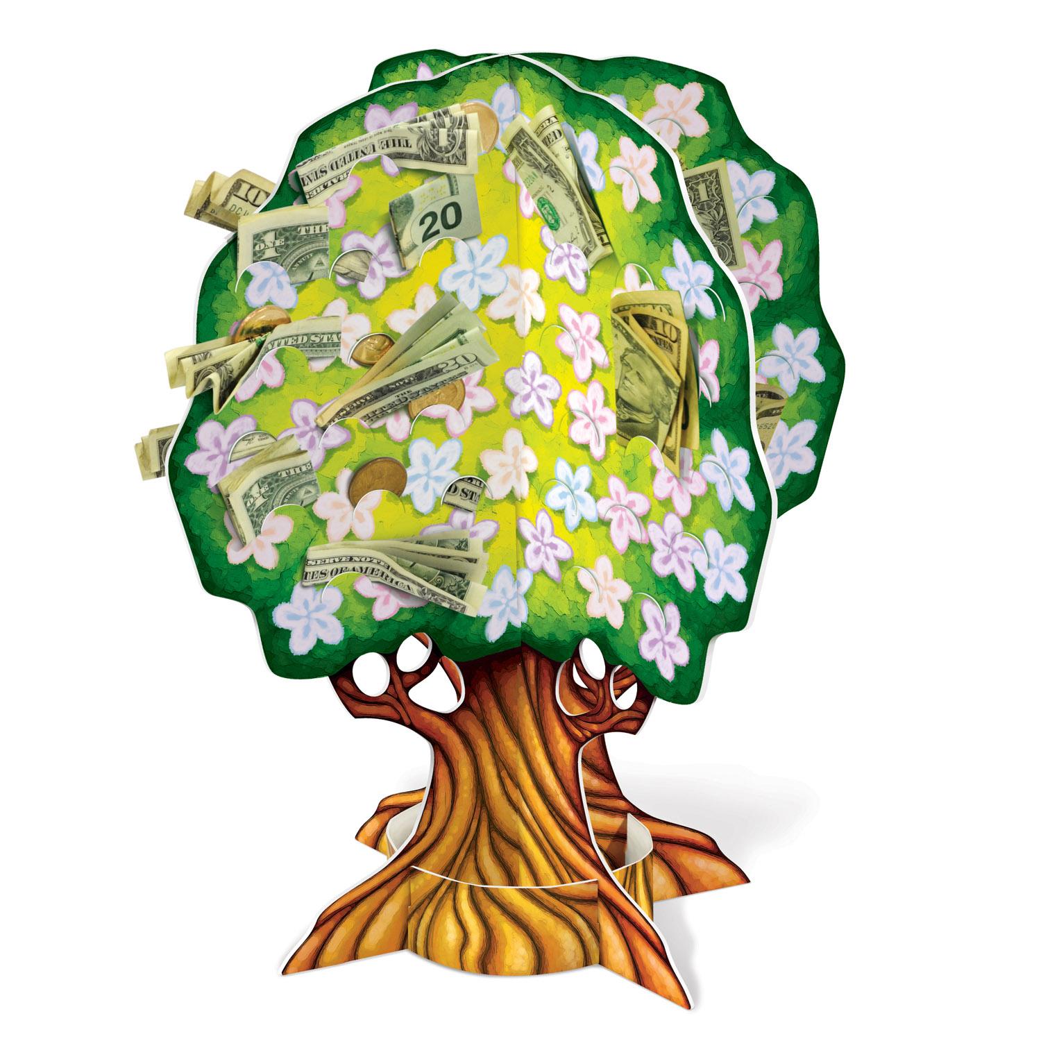 12 Pack Beistle 3D Baby Shower Money Tree - Perfect for Gender Reveal Parties, Baby Showers & Nursery Decorations - Great Gift Idea for New Parents