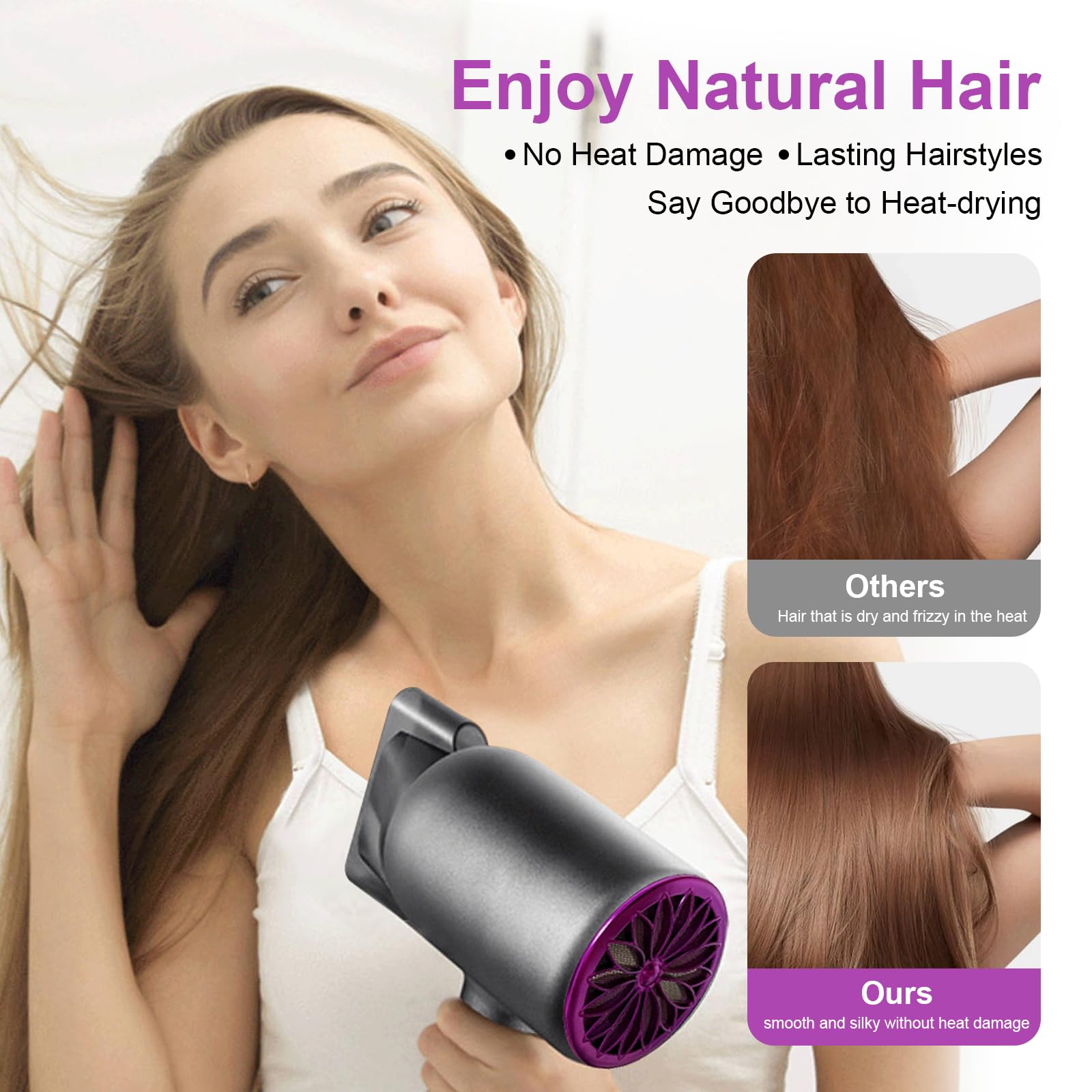 Professional Hair Dryer with Diffuser & Nozzle - High Speed, Lightweight, Fast Drying for Salon-Quality Styling at Home | Perfect Birthday Gift for Women, Men & Dad | Great for Travel, Daily Use & Salon Styling