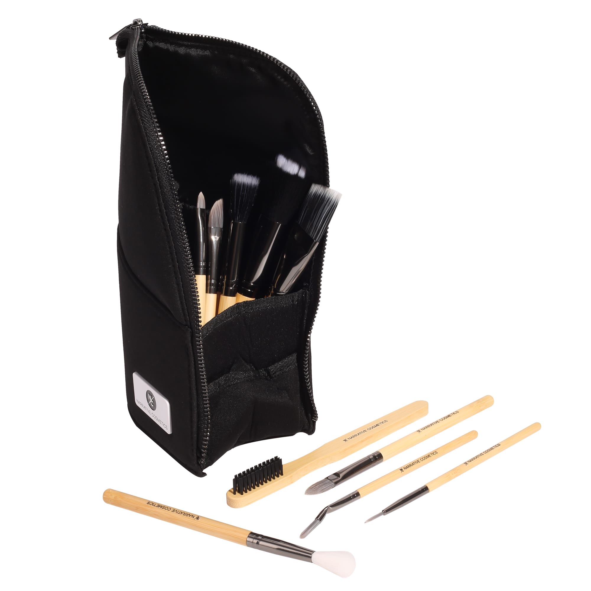 Professional Foldable Stand Up Makeup Brush Organizer Bag - Portable Travel Cosmetic Brush Holder for Makeup Artists & Enthusiasts - Perfect for Home, Salon & On-the-Go Touch Ups
