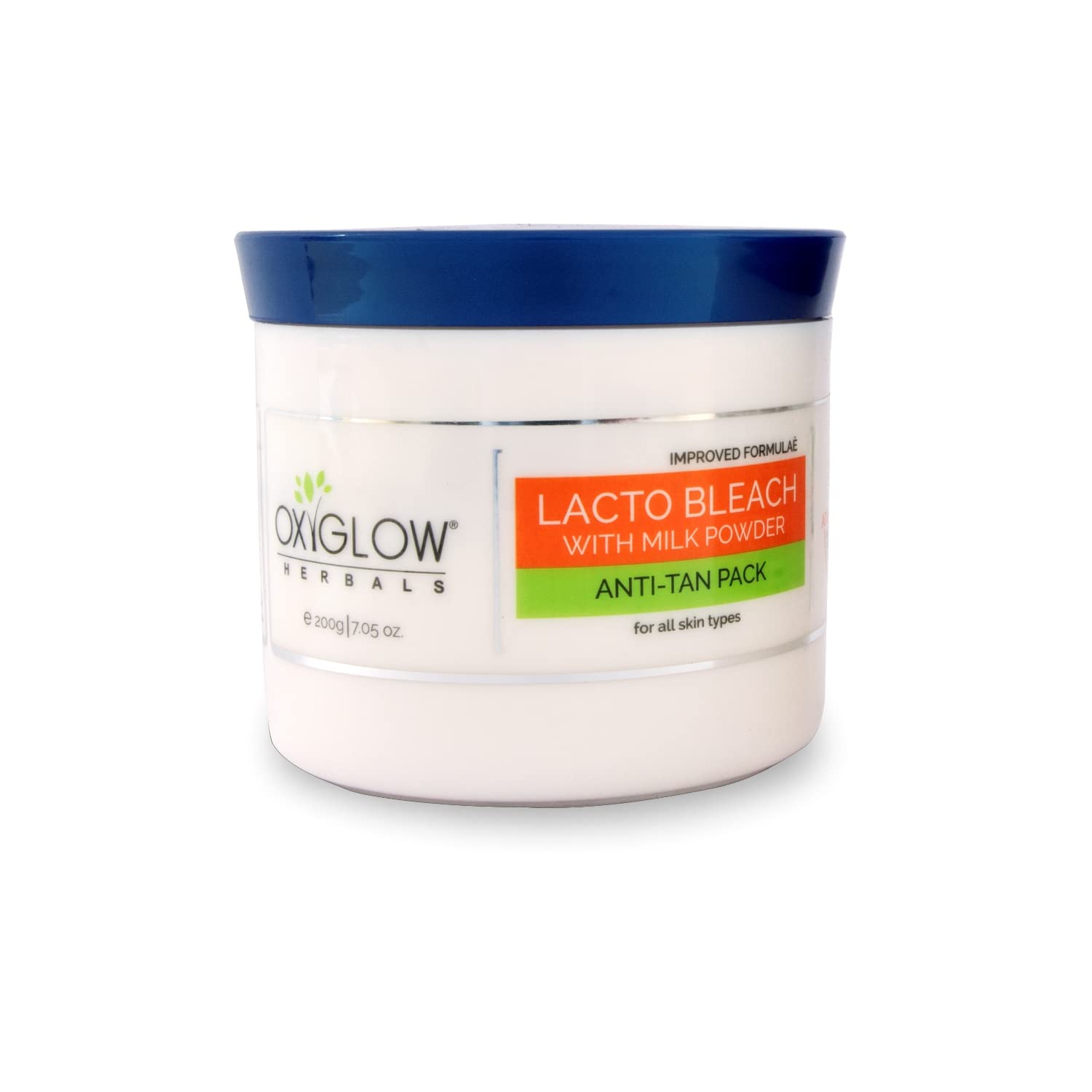 Oxyglow Lacto Bleach with Milk Powder - Anti-Tan Skin Brightening Treatment (200g) for Face & Body | Safe for All Skin Types | Perfect for Summer Skin Care & Glowing Complexion
