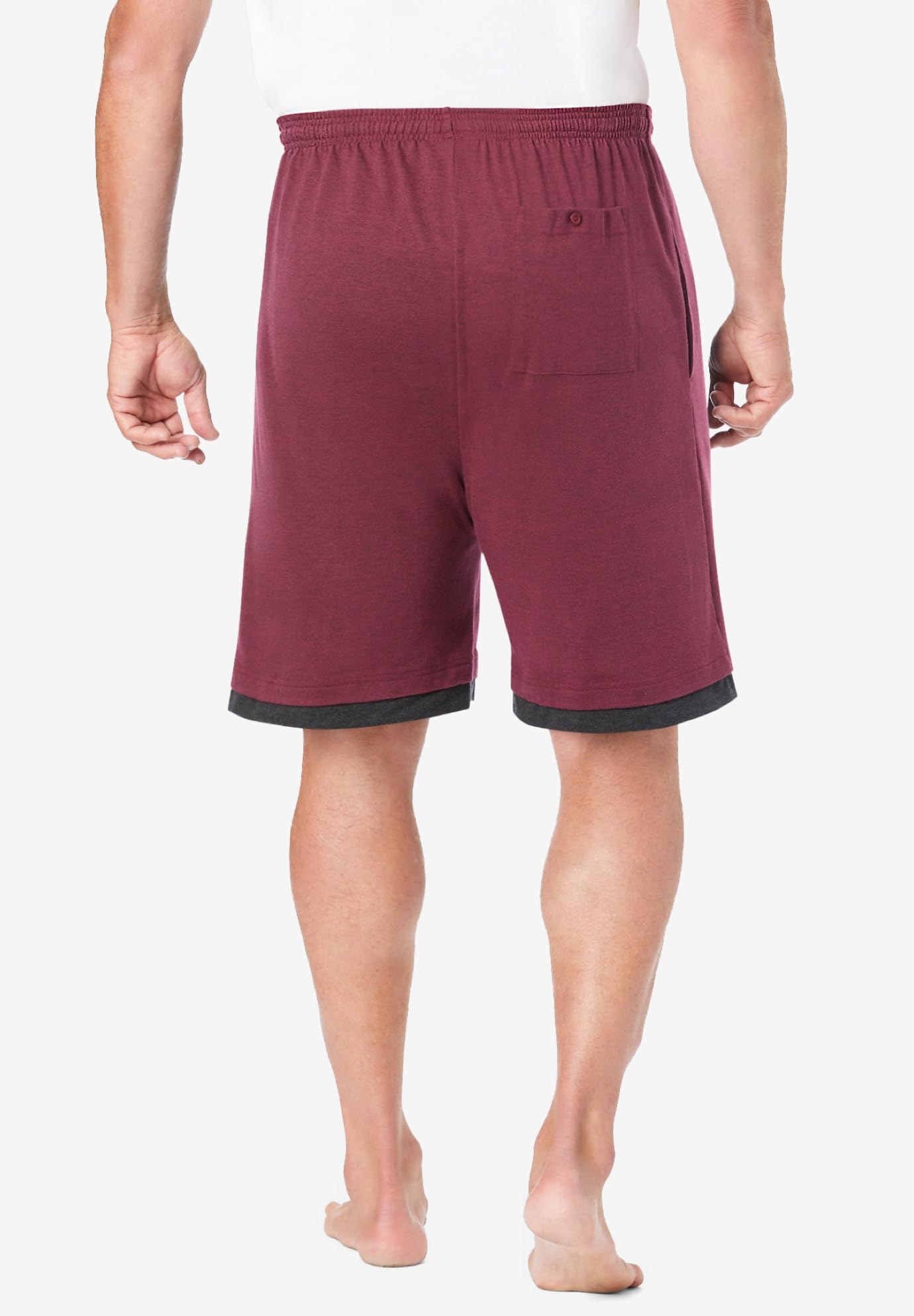 KingSize Men's Big & Tall Lightweight Jersey Shorts - Comfortable Hang-Down Design for Casual Wear, Lounge & Summer Activities