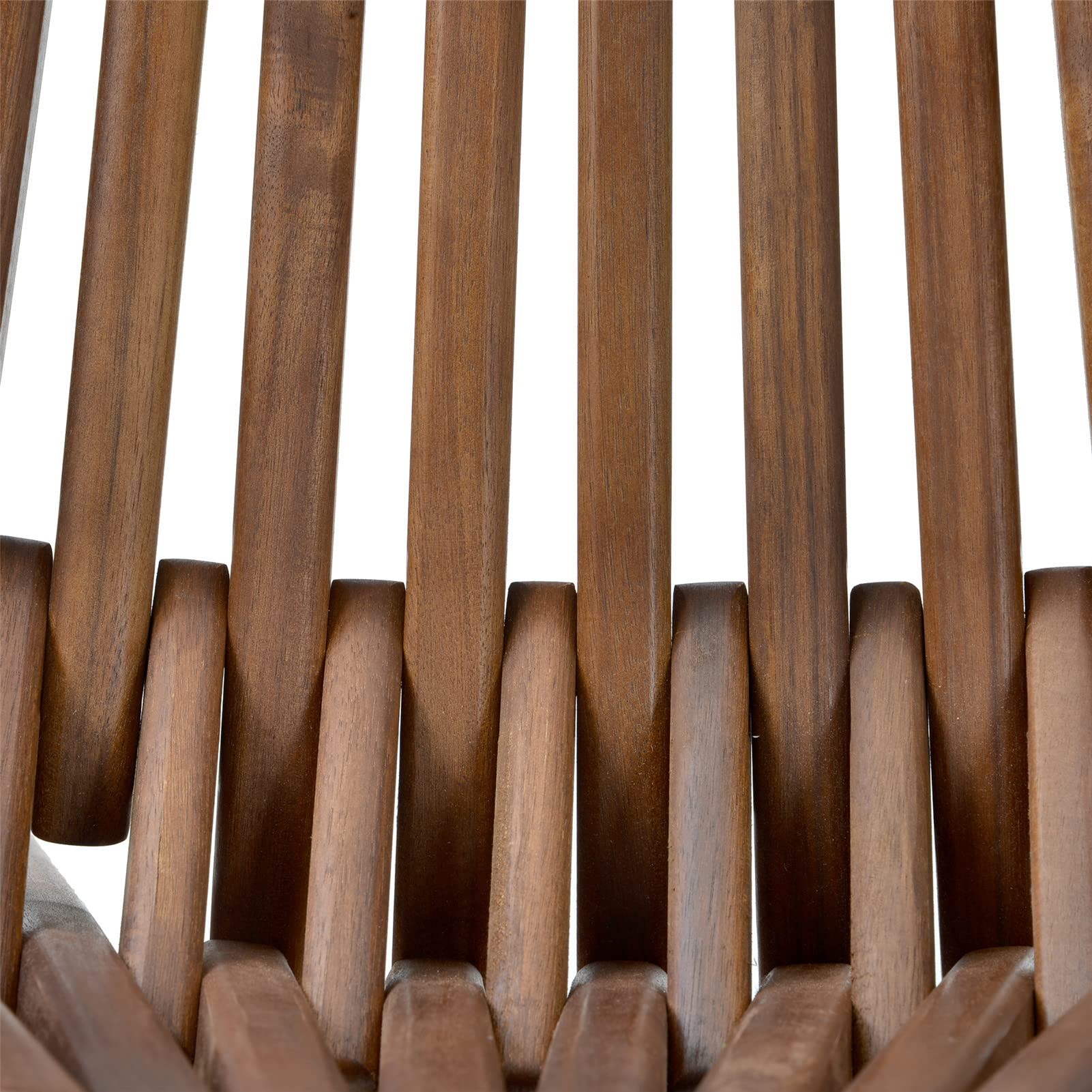 Folding Acacia Wood Outdoor Lounge Chair - Stylish Low Profile Patio, Porch, Lawn & Garden Furniture - Perfect for Backyard Relaxation, Poolside Lounging & Outdoor Entertaining