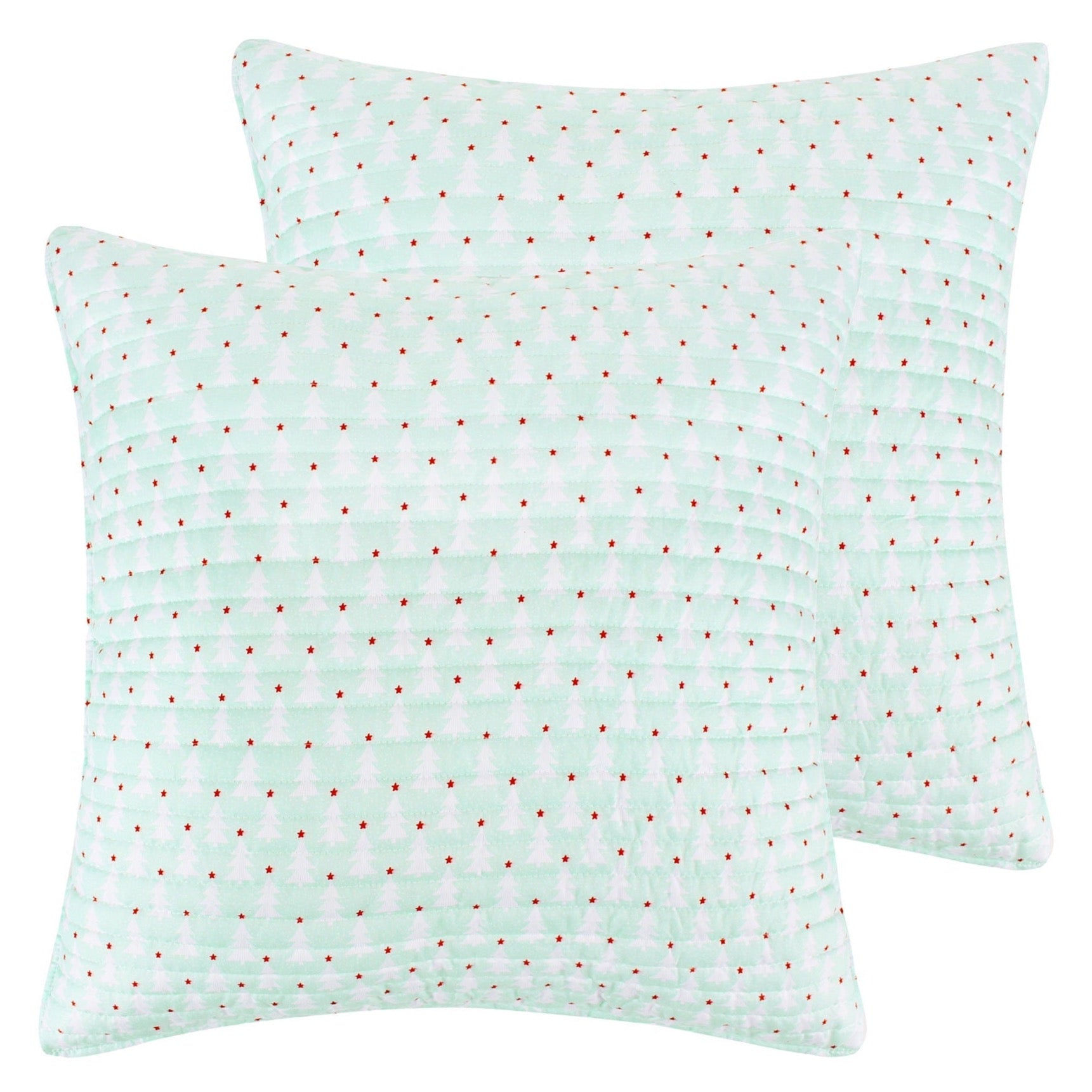 Festive Holiday Gnome White Euro Sham Pillowcase Set of 2 - Perfect for Christmas Decor, Bedroom & Living Room Accents