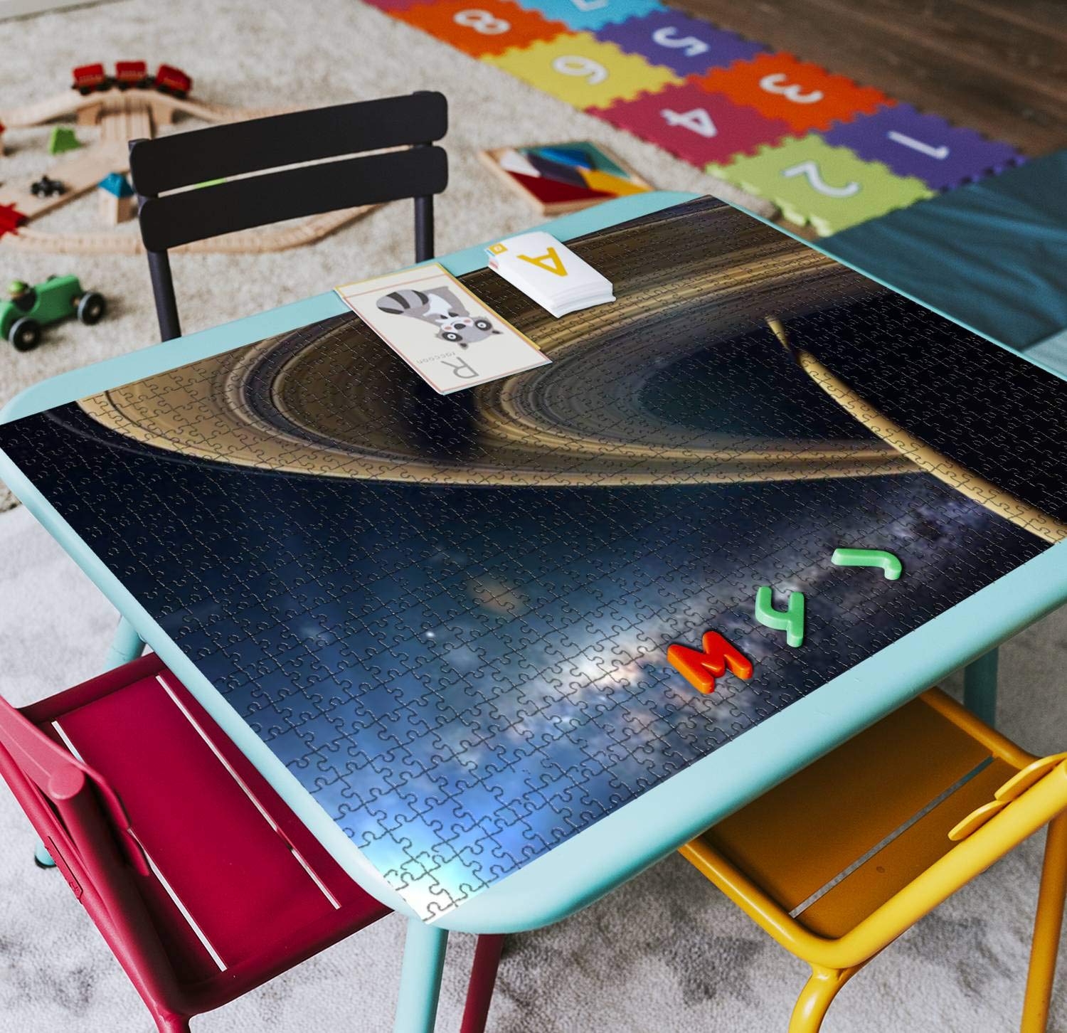 1000-Piece Wooden Jigsaw Puzzle - Saturn's Moon Enceladus Shadow on Saturn's Rings | Educational STEM Toy for Kids & Adults | Stress Relief Game | Perfect for Family Game Night, Classroom Learning & Office Break Activities