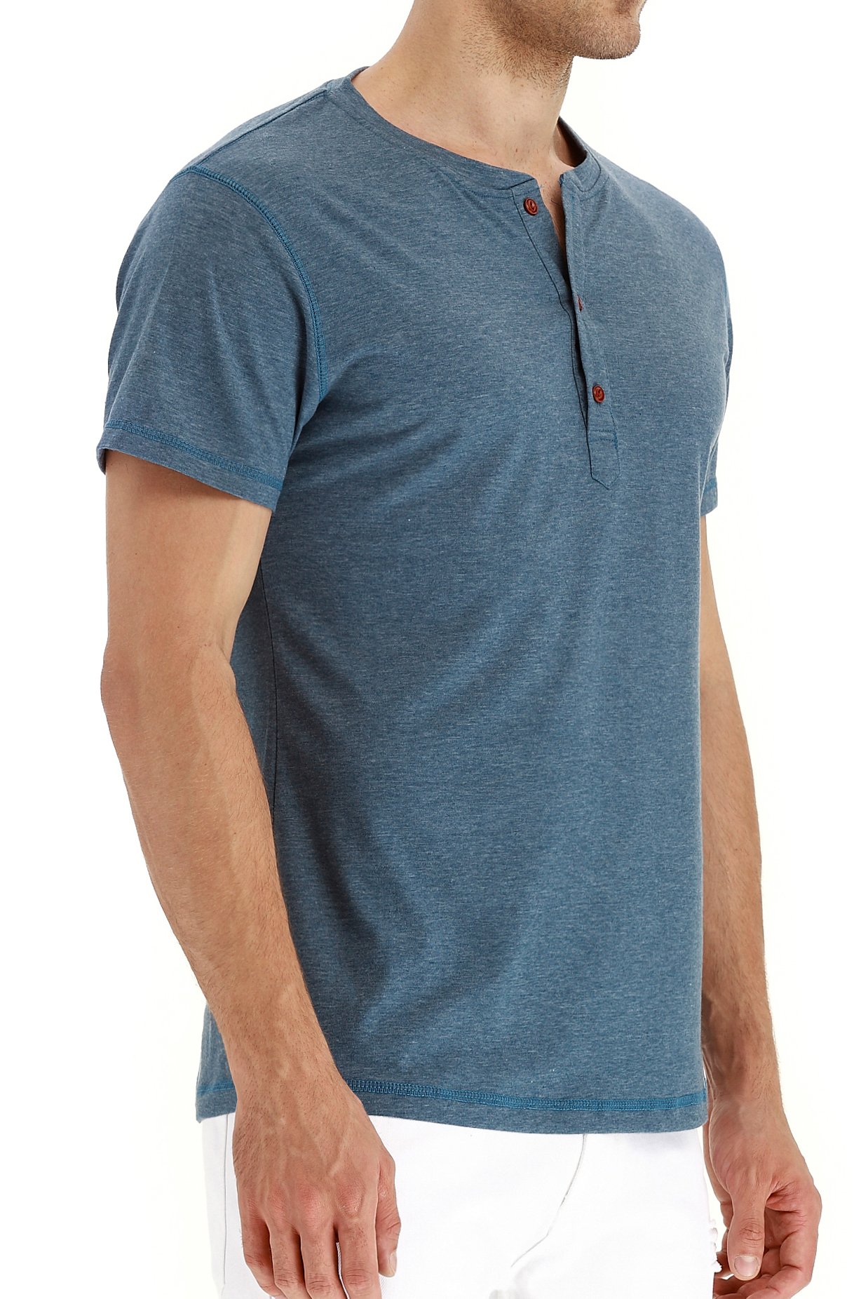 Men's Casual Henley T-Shirt - Long & Short Sleeve Button Placket Shirt | Comfortable Basic Tee for Everyday Wear, Date Night & Weekend Outfits