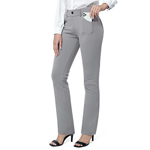 A Light Grey Straight Leg