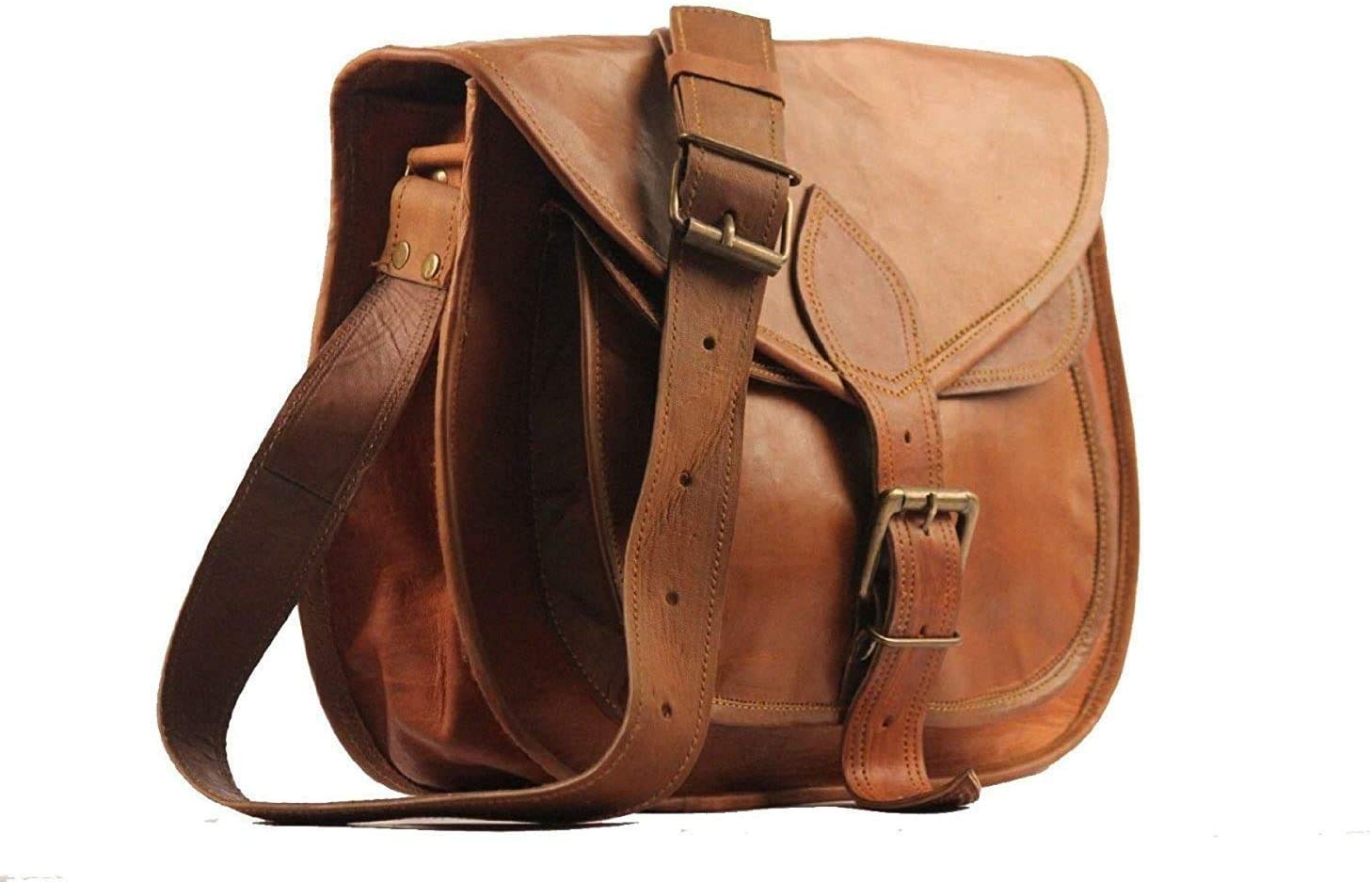 Genuine Leather Crossbody Bag for Women - Vintage Shoulder Purse & Satchel Handbag (9