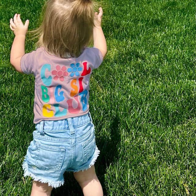Cool Big Sis Club Printed Shirt - Toddler Girls Outfit for Sibling Announcement