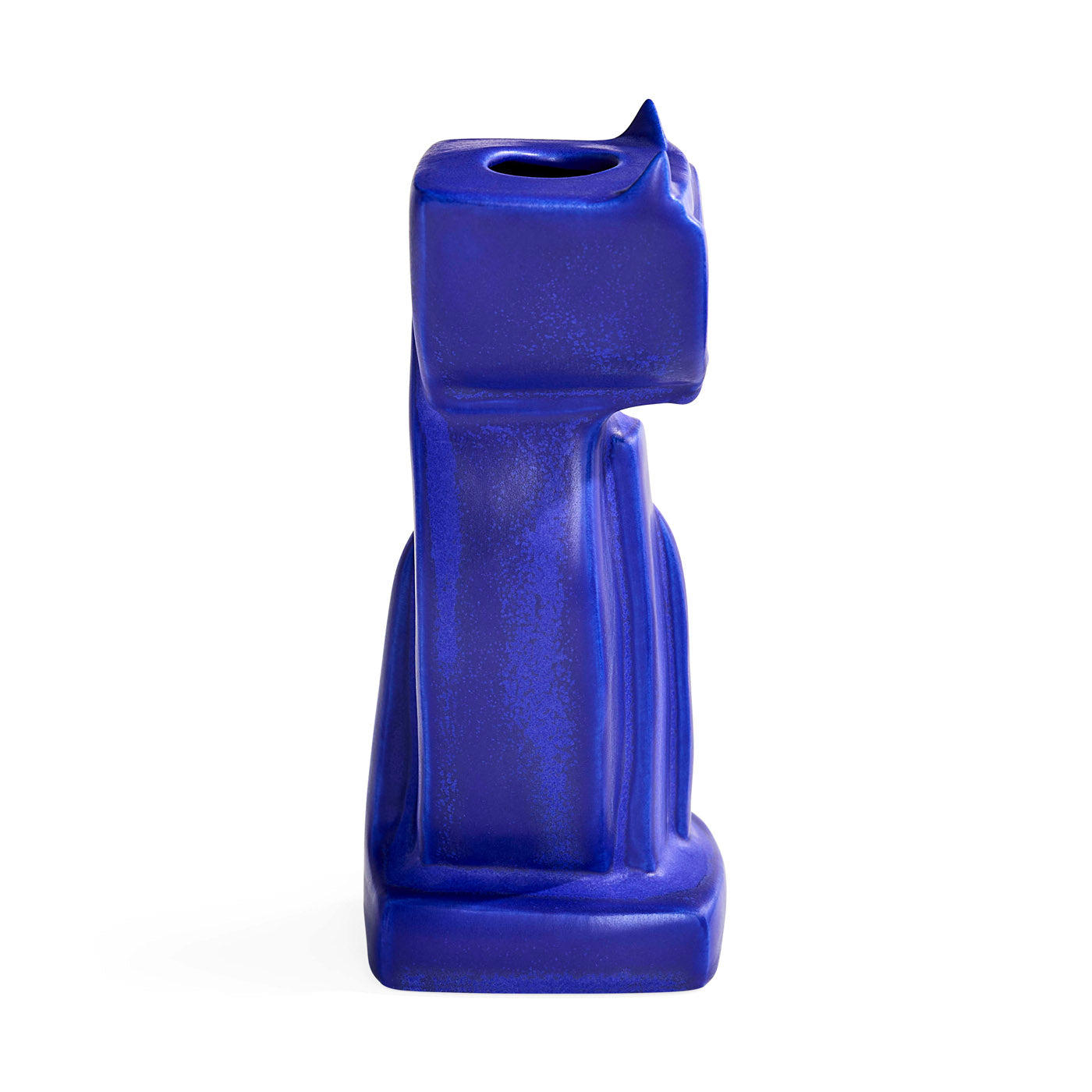 Cobalt Blue Cat Vase - Handmade Ceramic Flower Vase for Home Decor, Perfect for Living Room, Bedroom, and Office Desk Decoration