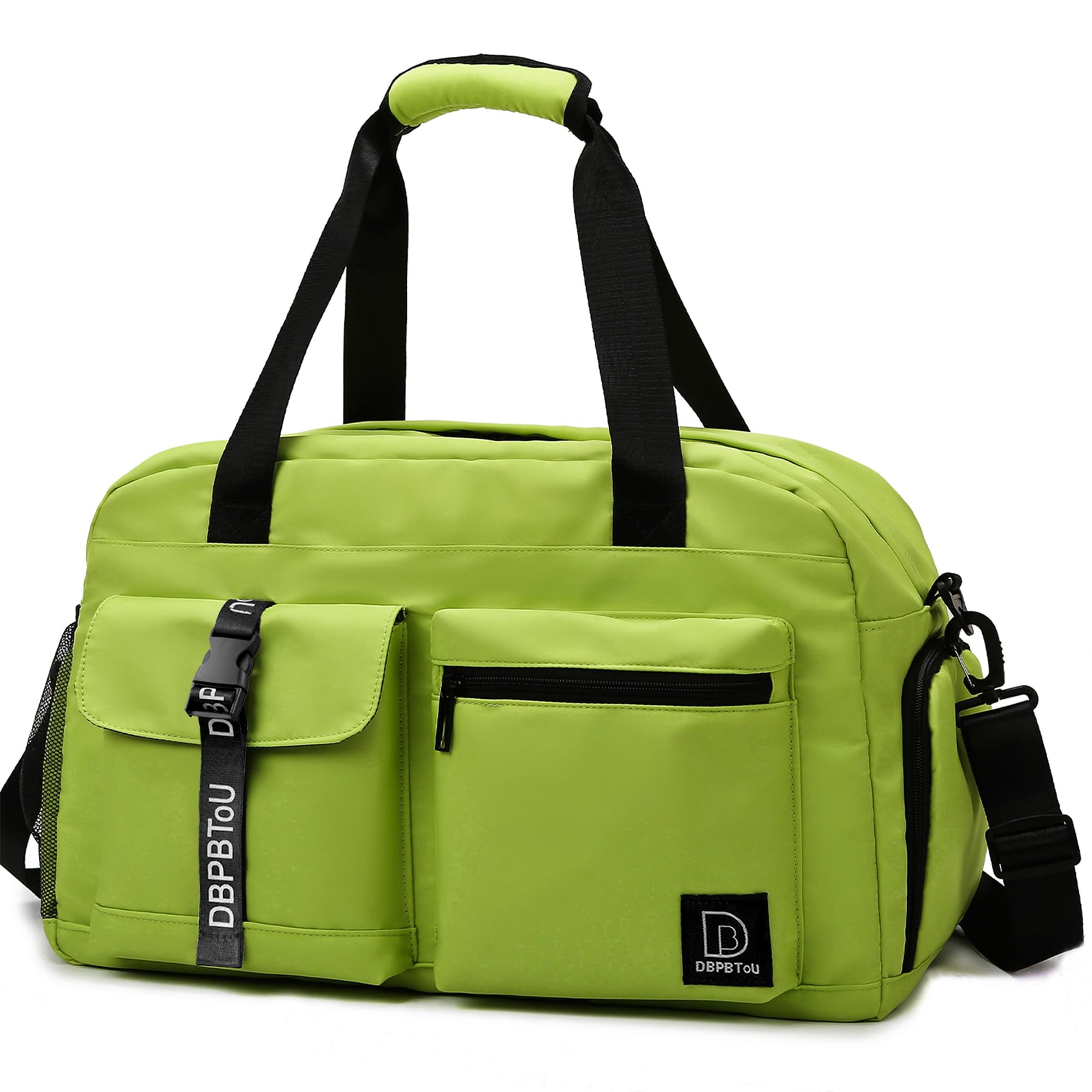 Premium Gym Duffle Bag for Women & Men - Waterproof Travel Carry On Bag with Shoe Compartment - Fitness, Workout, Yoga & Dance Sports Bag (Green) - Perfect for Gym, Travel & Sports Activities