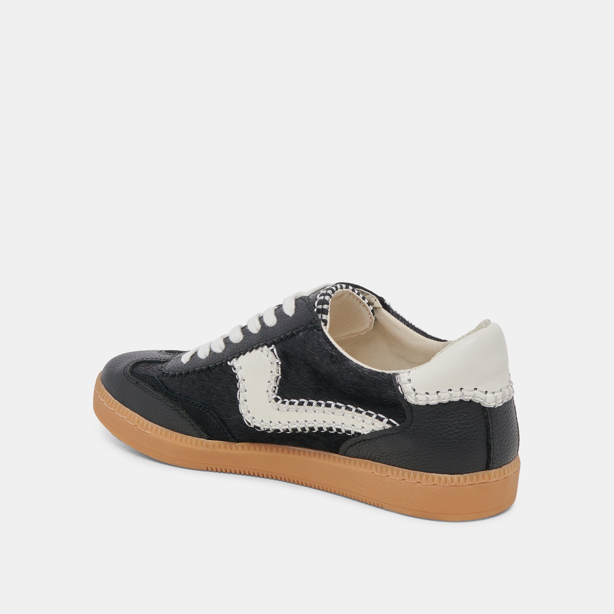 Notice Stitch Sneakers Onyx Calf Hair - Stylish & Comfortable Women's Casual Shoes for Everyday Wear, Work & Outings