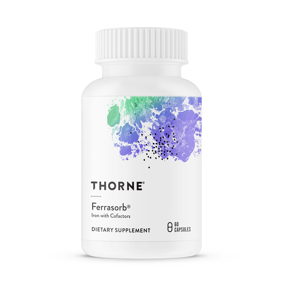 Ferrasorb Iron Supplement - 60 Vegan Capsules for Energy Boost & Anemia Support - Ideal for Plant-Based Diets & Active Lifestyles