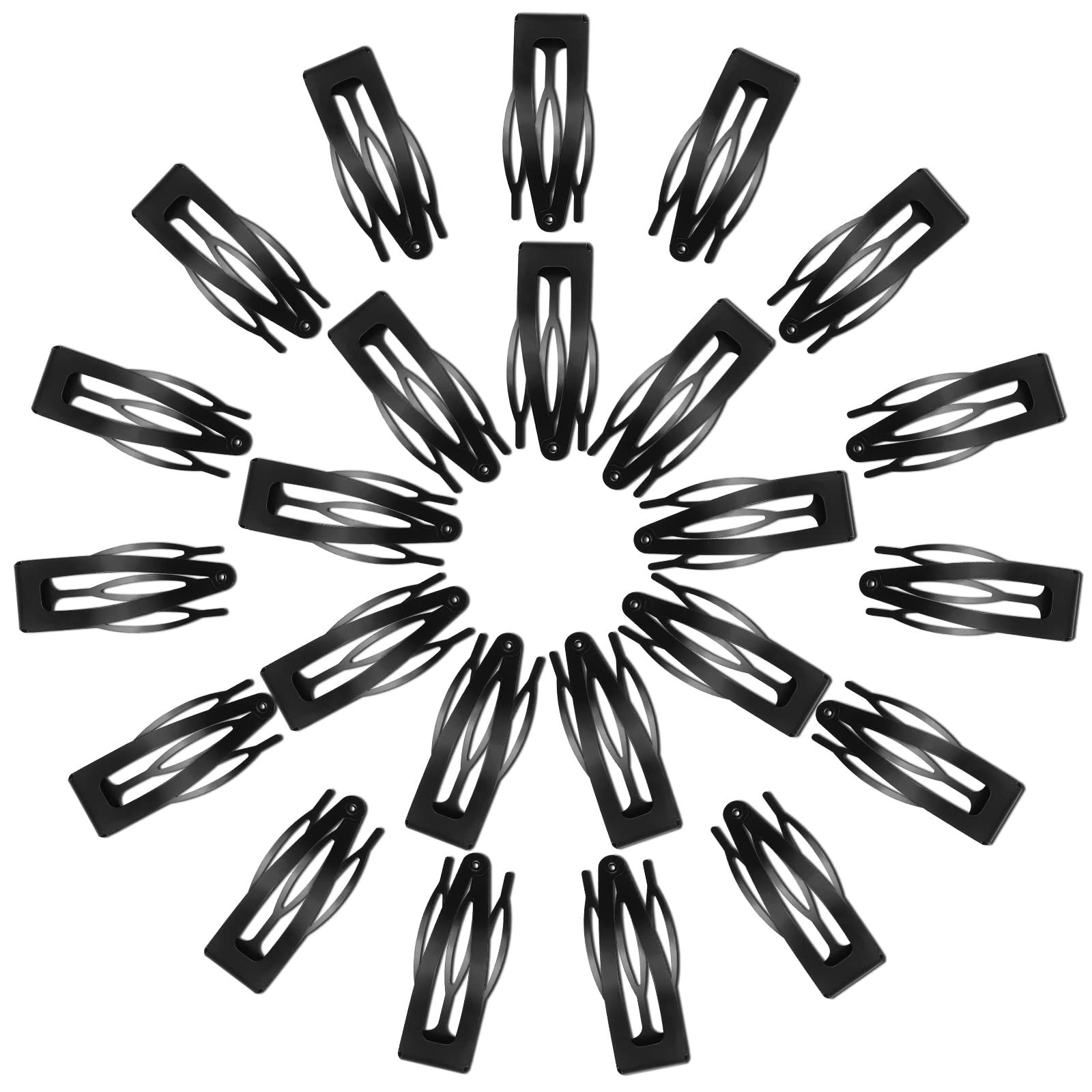 Greoer 20-Piece Metal Snap Hair Clips for Women & Girls - 1.87 Inch Double Grip Hair Barrettes with 3 Comb Teeth - Non-Slip Hair Accessories for Styling, Makeup, Bathing & Salon Use - Perfect for Hairdressing, Beauty Routines & Professional Salon Supplies