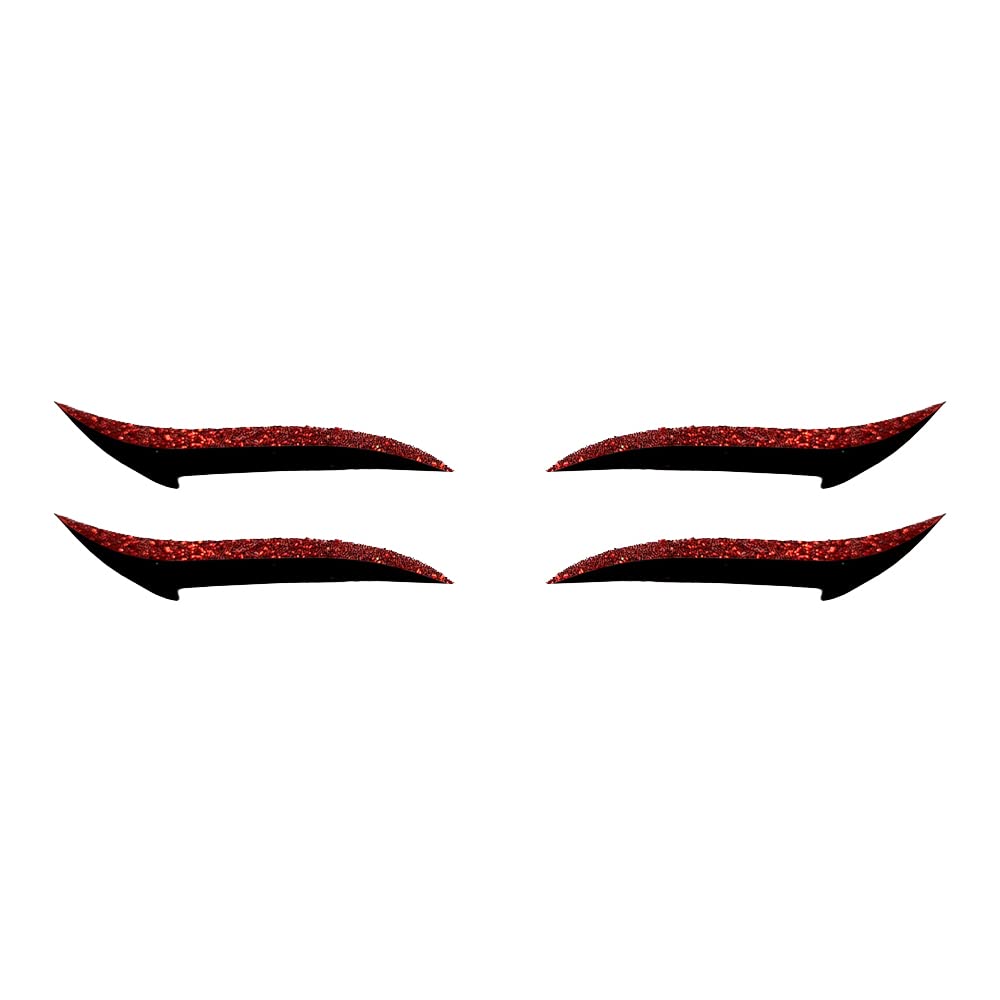 Comet Busters Glitter Red Eyeliner Stickers (EYE022) - Waterproof Self-Adhesive Eye Makeup Decals for Parties, Halloween & Cosplay