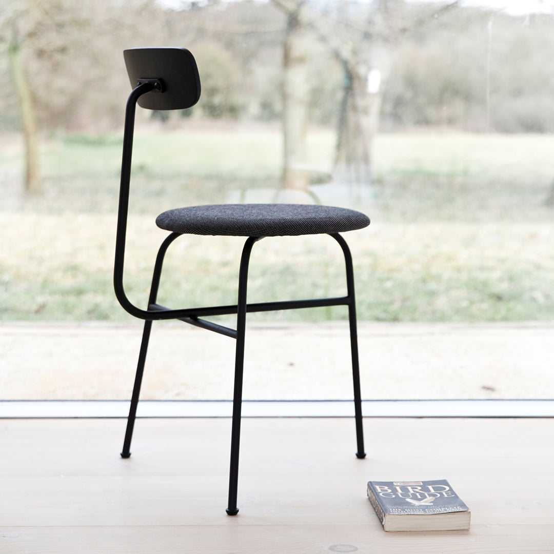 Afteroom Modern Dining Chair - Upholstered Seat with Wooden Legs for Kitchen, Dining Room & Office | Comfortable & Stylish Home Furniture
