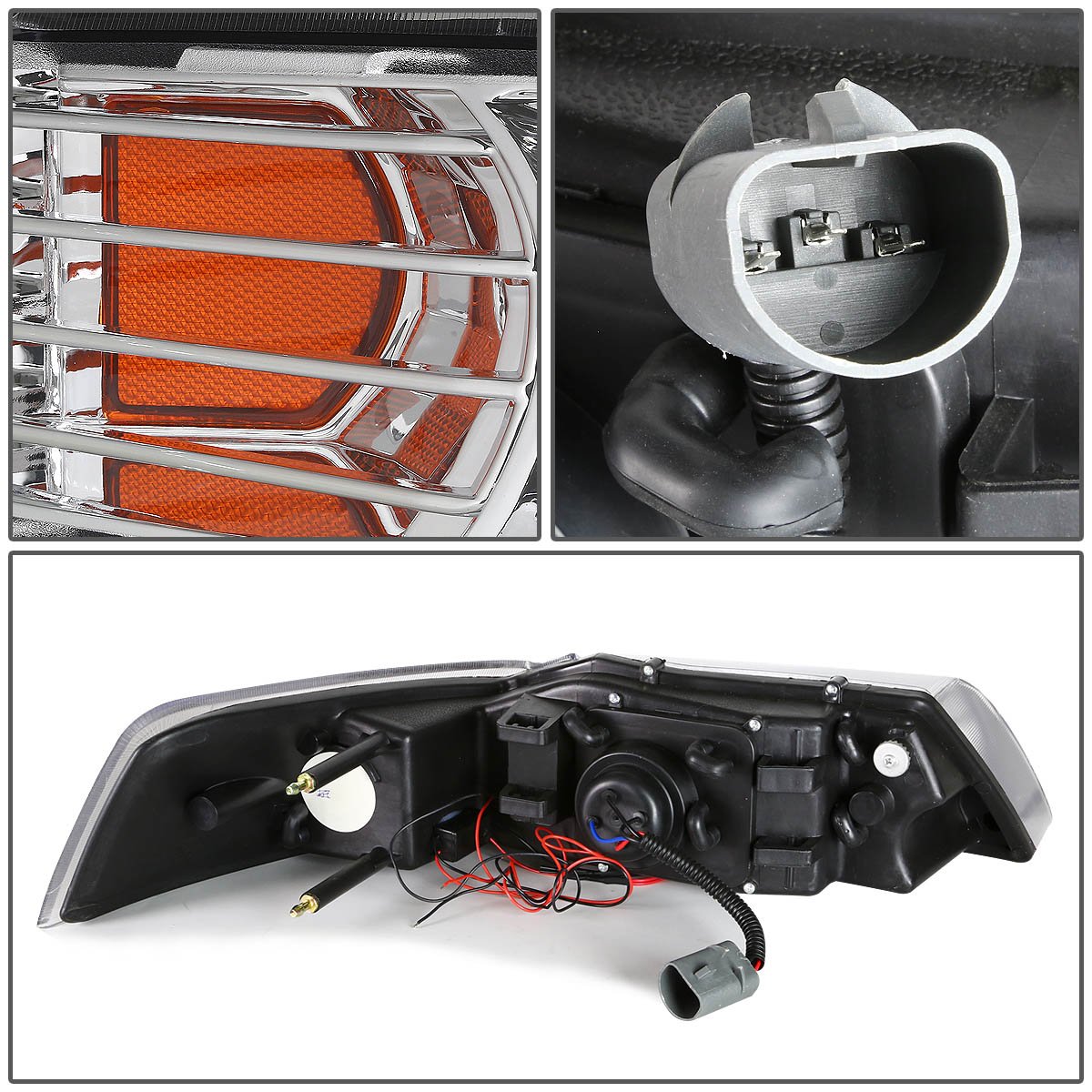 DNA MOTORING HL-HPL-LED-FM99-CH-AM LED Headlight Assembly Pair - Compatible with [Vehicle Model] - Driver & Passenger Side - High Performance Replacement Headlights for Night Driving & Off-Road Use
