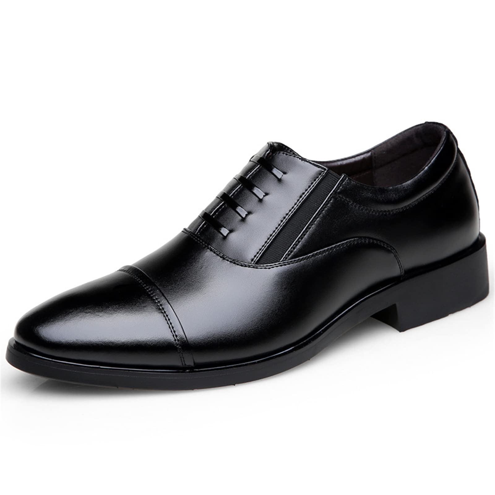Men's Pointed Toe Oxford Dress Shoes - Genuine Leather Business Casual Shoes for Wedding & Formal Occasions - Perfect for Office, Parties & Special Events