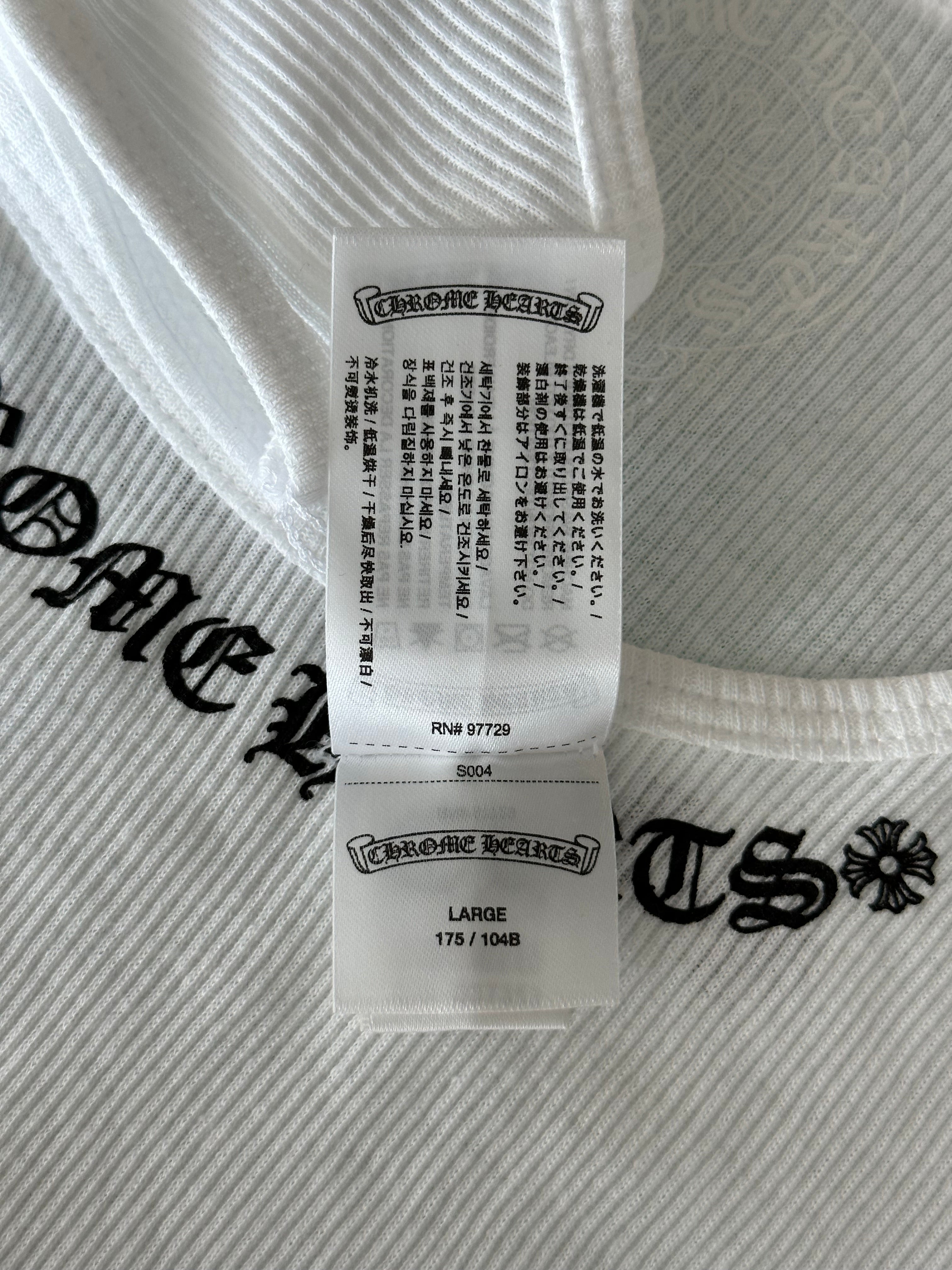 Chrome Hearts Love You Tank Top - White & Black Graphic Print, Vintage Style, Unisex Streetwear for Casual Outfits & Summer Fashion
