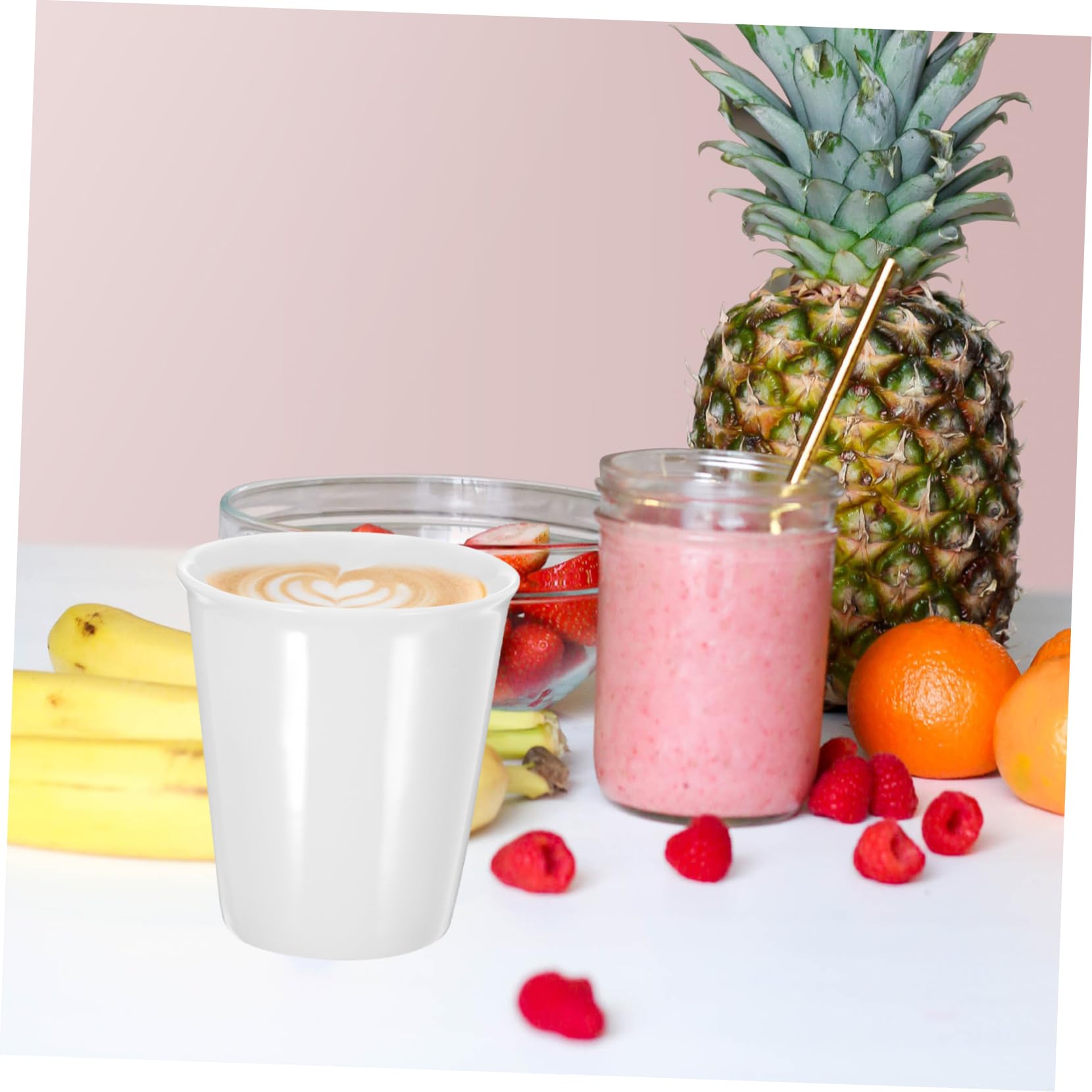 10 Pack CANIGHT Ceramic Paper Cup Shaped Mugs - Snow Cone Cups, Chocolate Mugs, Tea Cups - White Ceramic Drinkware for Parties, Desserts & Hot Beverages - Perfect for Ice Cream, Milkshakes & Coffee Shops