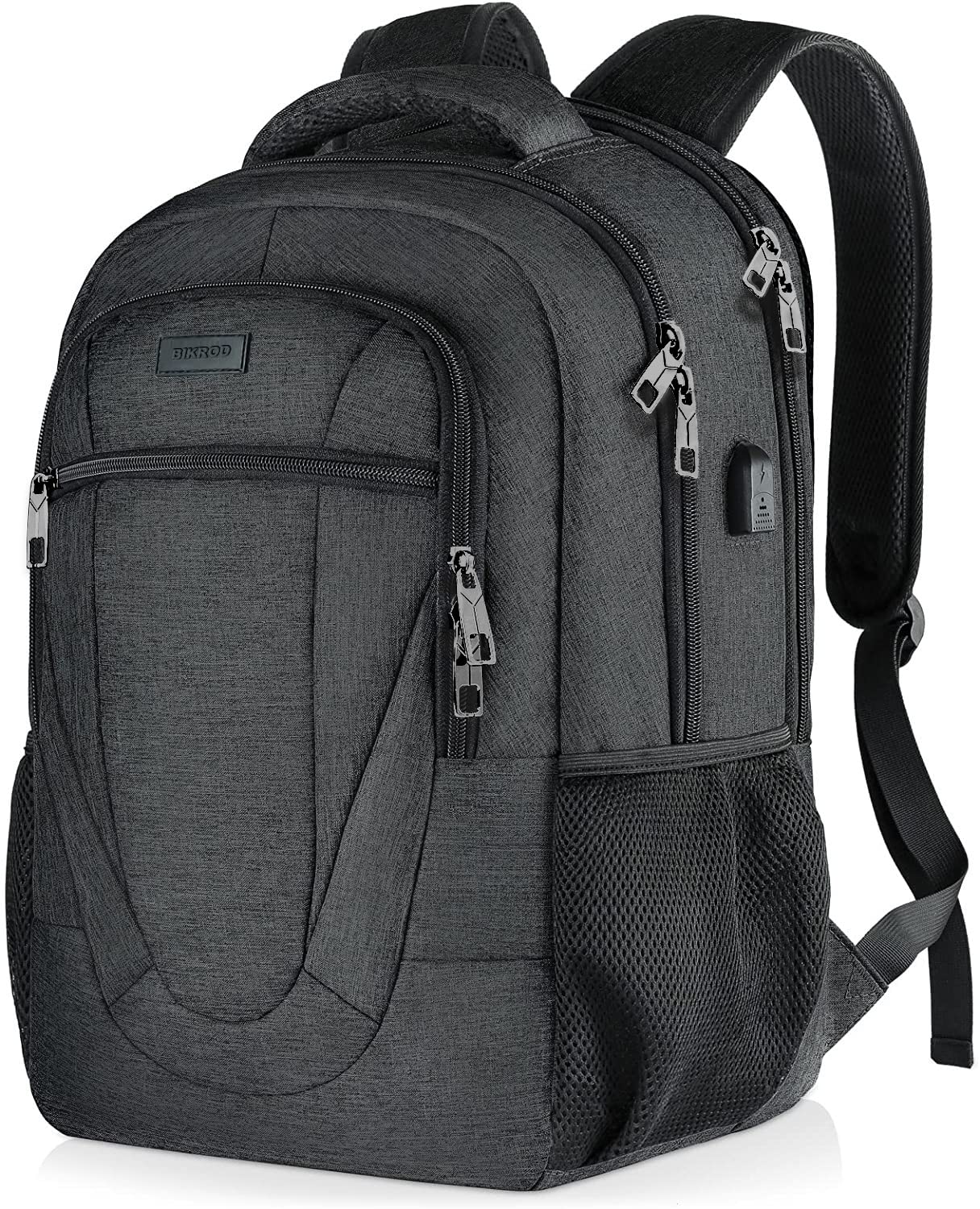 Anti-Theft Travel Laptop Backpack for Men & Women - Slim Durable Business School Backpack with USB Charging Port, 15.6 Inch Laptop Bag for Teens & Adults, Perfect for Work, Study & Commuting