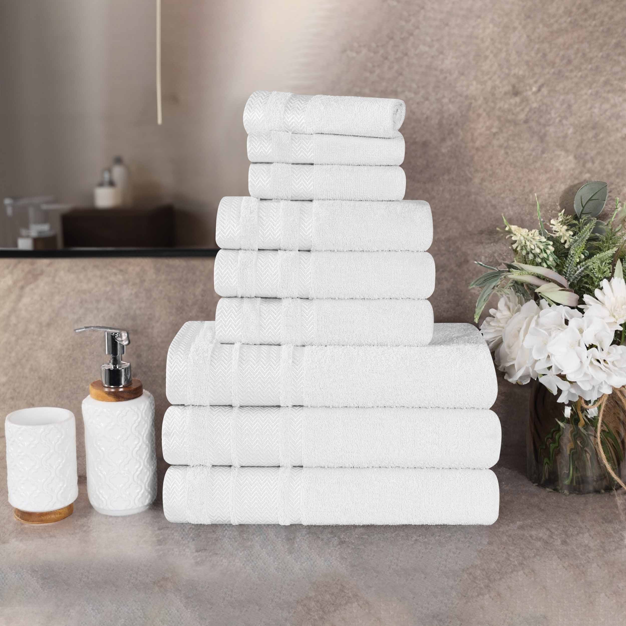 Premium 9-Piece Cotton Towel Set - Medium Weight, Soft & Absorbent Bath Towels for Spa, Gym, and Everyday Use - Hays Brand