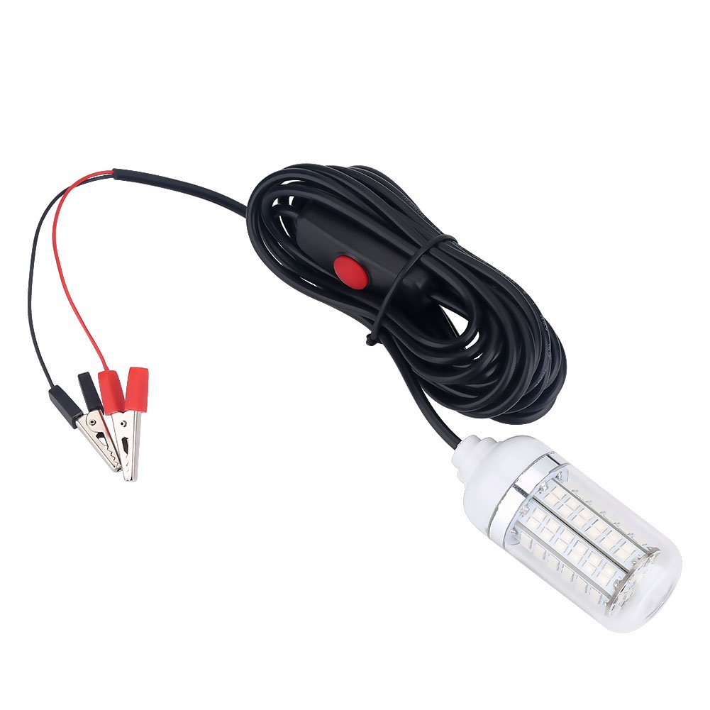 Zerone 12V 108LEDs Submersible Underwater Fishing Light - IP68 Waterproof LED Fish Attractor Lamp for Night Boat Fishing | Perfect for Deep Sea, Lake & River Fishing Adventures