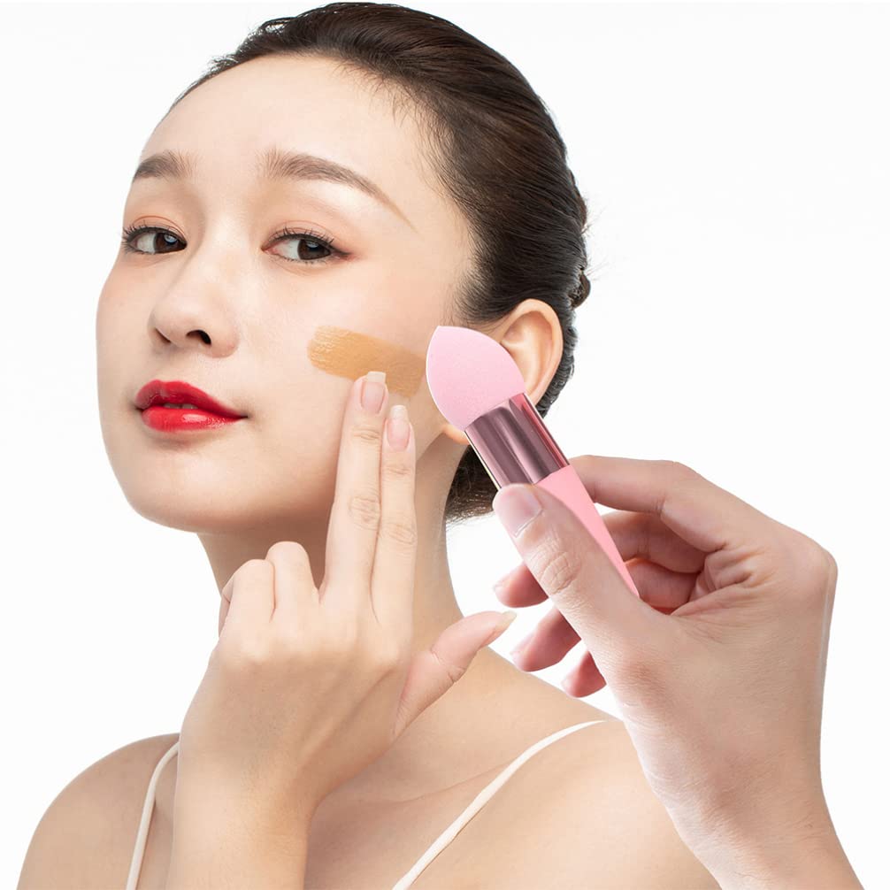 FOMIYES 6pcs Super Soft Mushroom Powder Puff with Handle - Makeup Blending Sponge for Liquid & Powder Foundation, Concealer - Perfect for Travel, Professional Makeup Artists & Everyday Beauty Routine
