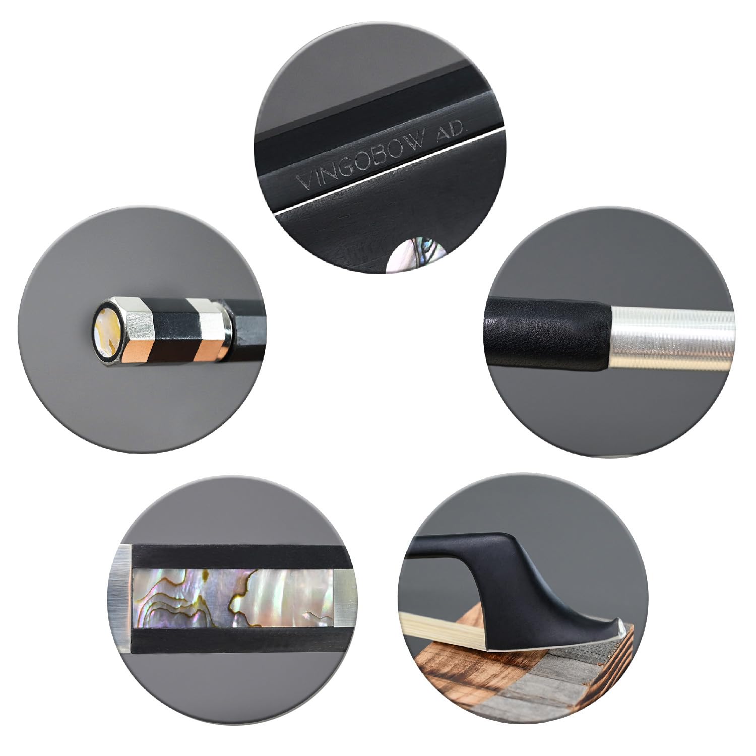 Premium Carbon Fiber Double Bass Bow 4/4 Size - French Style for Deep, Clear Sound & Lightweight Performance | Perfect for Orchestras, Solo Performances & Professional Musicians