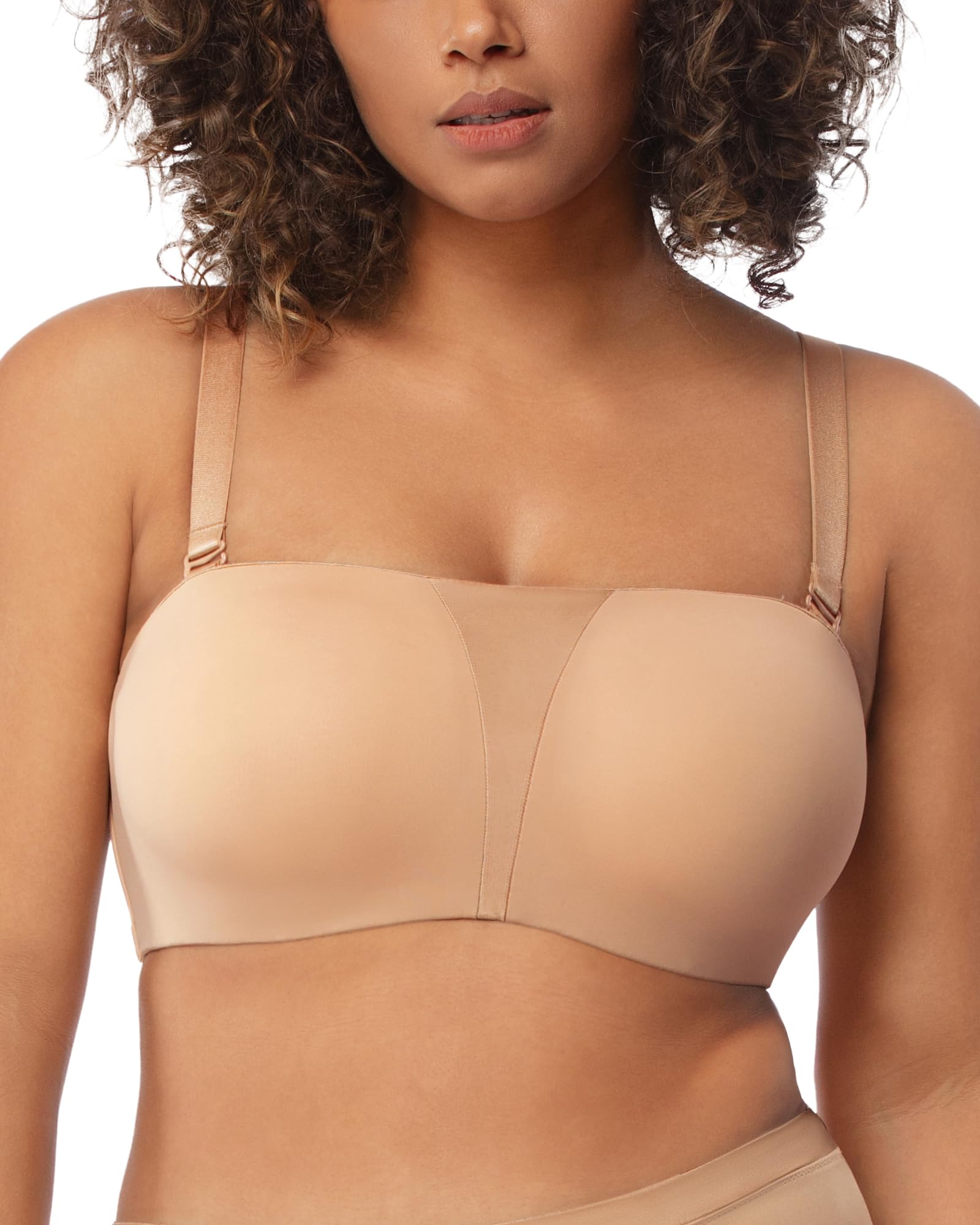 HSIA Women's Strapless Bra for Big Bust - Full Coverage Plus Size Bandeau Bra with Anti-Slip Underwire for Large Breasts | Perfect for Wedding Dresses, Evening Gowns & Formal Wear