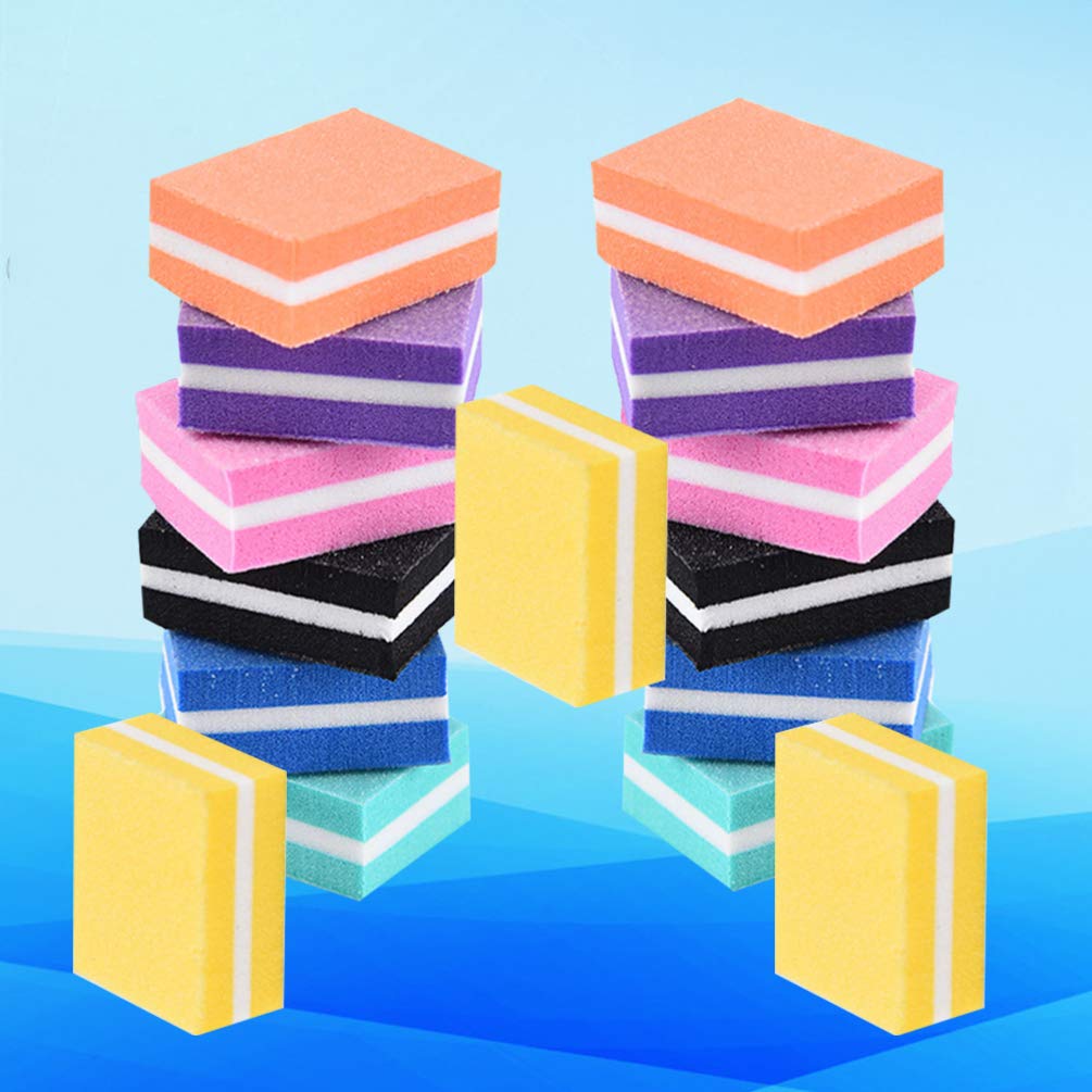 Beaupretty 21pcs Nail Files and Buffing Blocks Set - Double Sided Sanding Block, Nail Grinding Polishing Sandpaper for Manicure - Perfect for Home Nail Care & Professional Salon Use