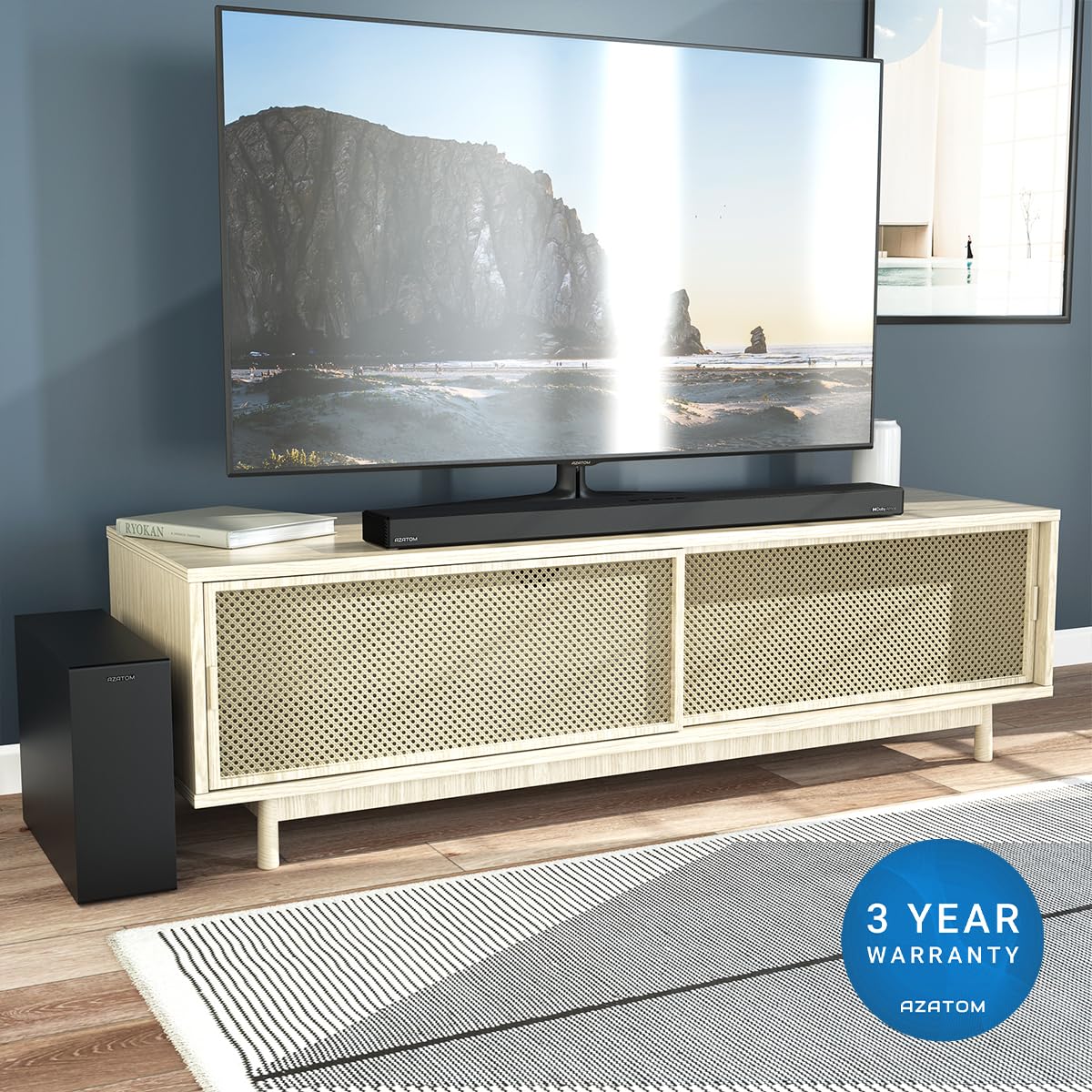AZATOM Pulsar PR500 Dolby Atmos Soundbar with Wireless Subwoofer - 240W 2.1.2 Channel High Resolution Surround Sound System for Home Theater | HDMI eARC/ARC, Optical, Bluetooth Connectivity | Perfect for Movies, Gaming & Music Streaming