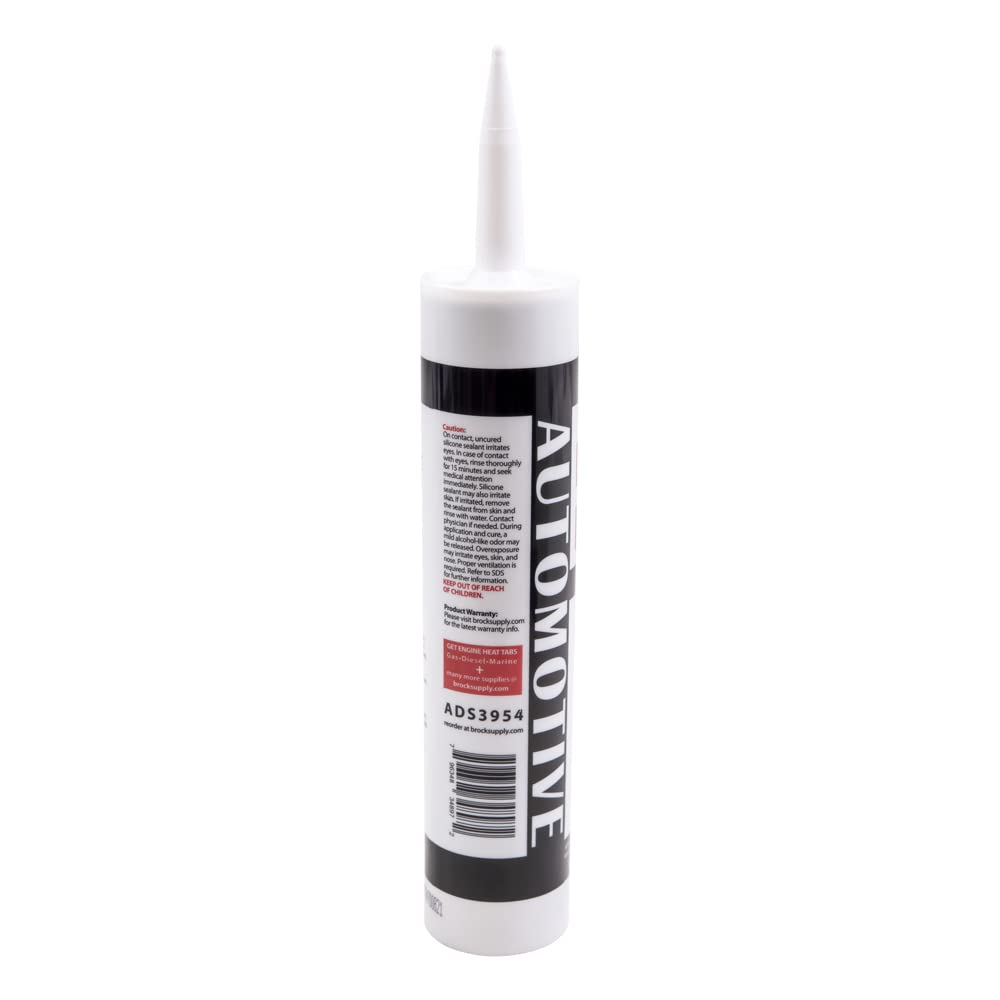 High Temperature RTV Silicone Sealant for Automotive & Industrial Use - 10.2 oz Heat Resistant Adhesive for Gaskets, Exhaust Manifolds, Heat Tabs - Perfect for Engine Repairs, HVAC Systems & Metal Bonding