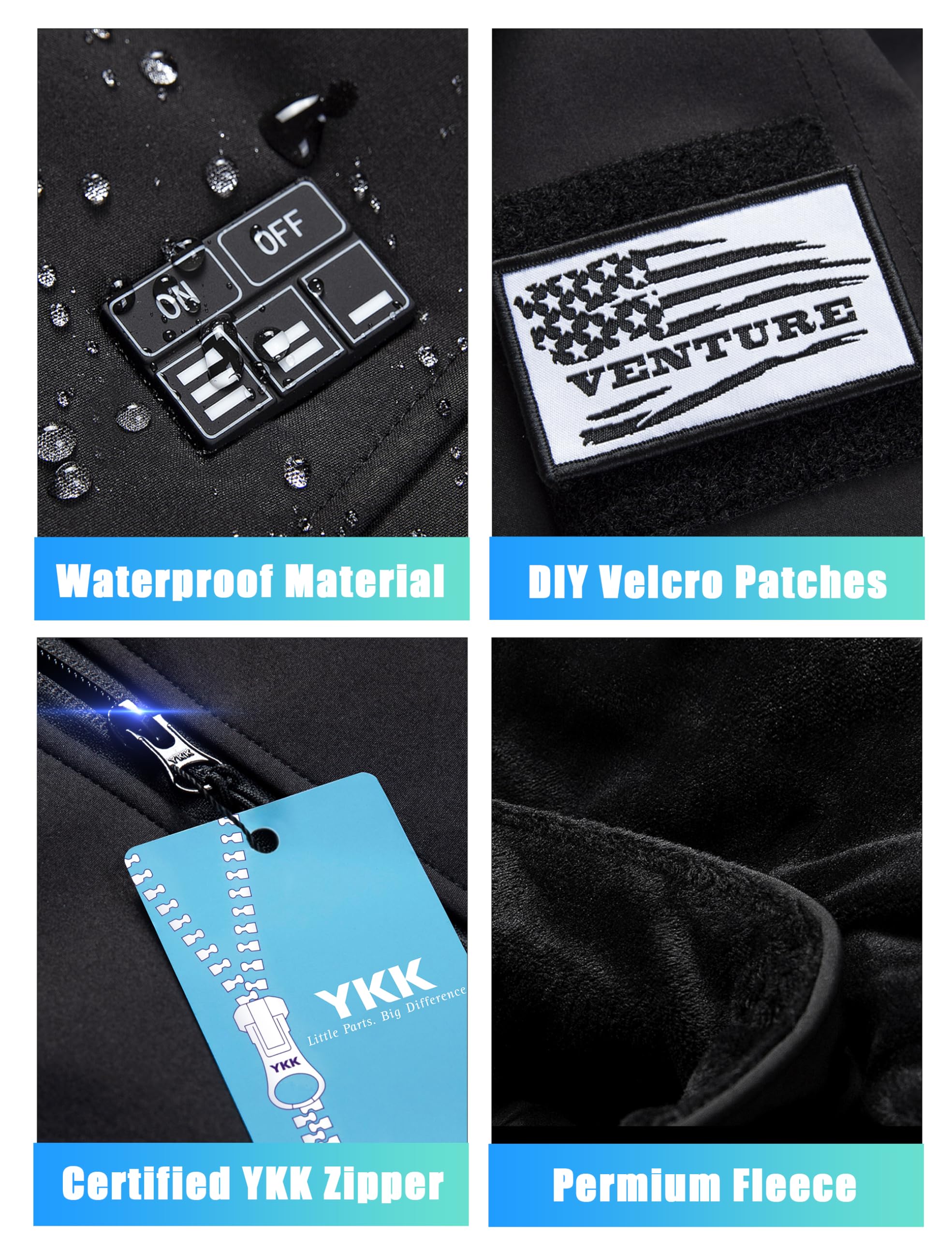 Rechargeable Heated Jacket for Men & Women - 10000mAh Battery Heated Coat with 3 Temperature Settings | Perfect for Winter Outdoor Activities, Camping, Hiking & Cold Weather Commutes