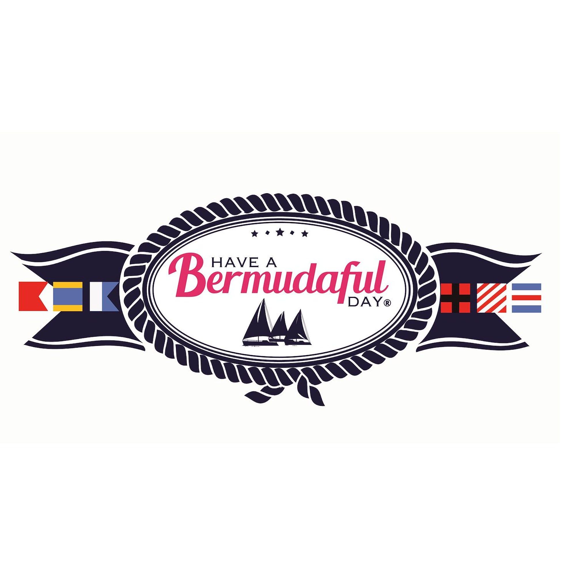 Bermudaful Day Oval Car Bumper Sticker - Fun Travel Decal